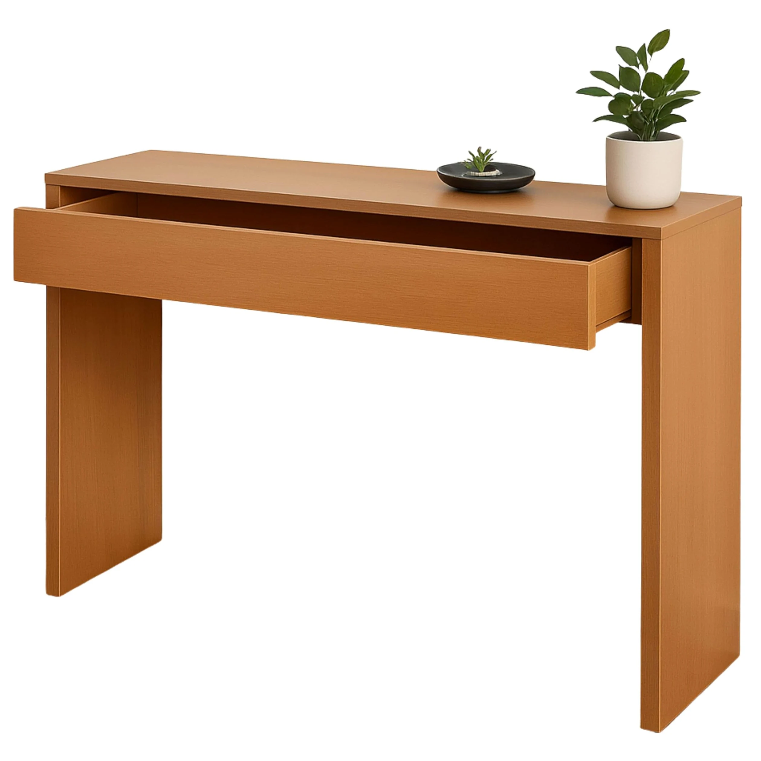 Miroytengo Ingresso moderno Lupe Ciliegio 100 x 76 x 30 cm con Cassetto e Stoccaggio