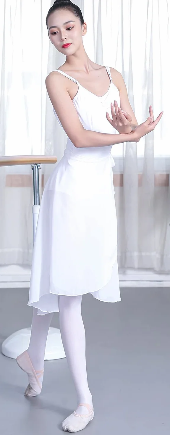 HOEREV Donna Sheer Pannello Esterno dell'involucro Balletto Balletto Gonna Danza Dancewear