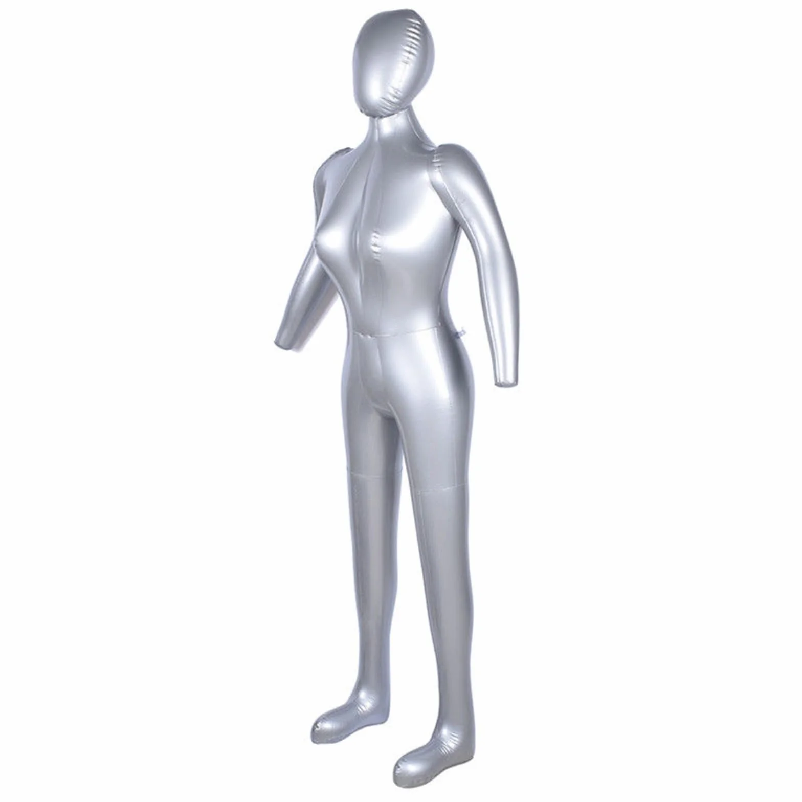 Manichino sartoriale gonfiabile in PVC 165 cm con supporto per vetrina