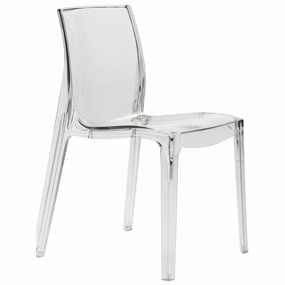 Grandsoleil Upon Femme Fatale - Sedia impilabile, in policarbonato, Trasparente, 54 x 53 x 80,5 cm