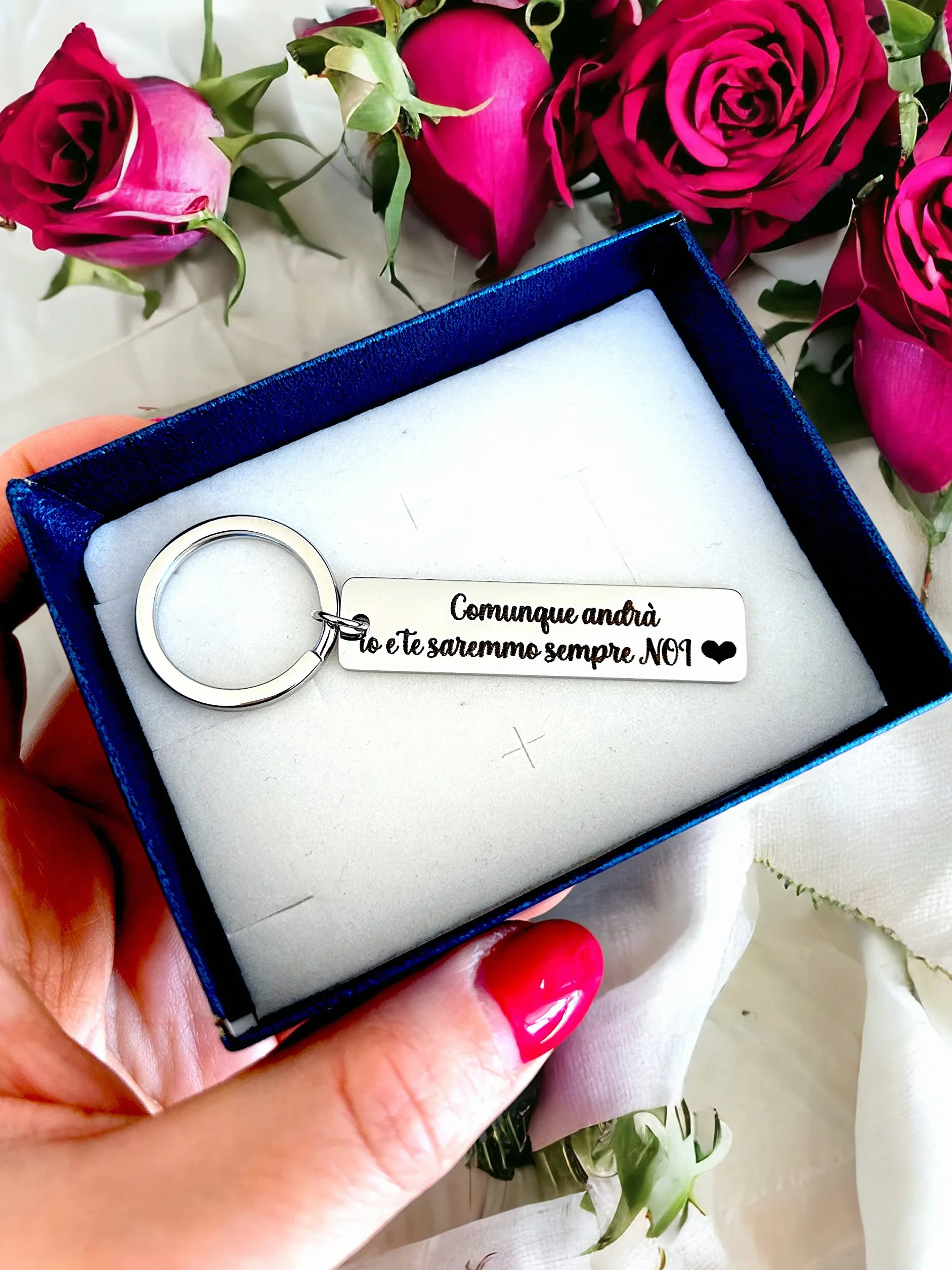 Vero Bijoux Portachiavi Spotify in Acciaio Inossidabile Personalizzabile con Canzone e Dedica
