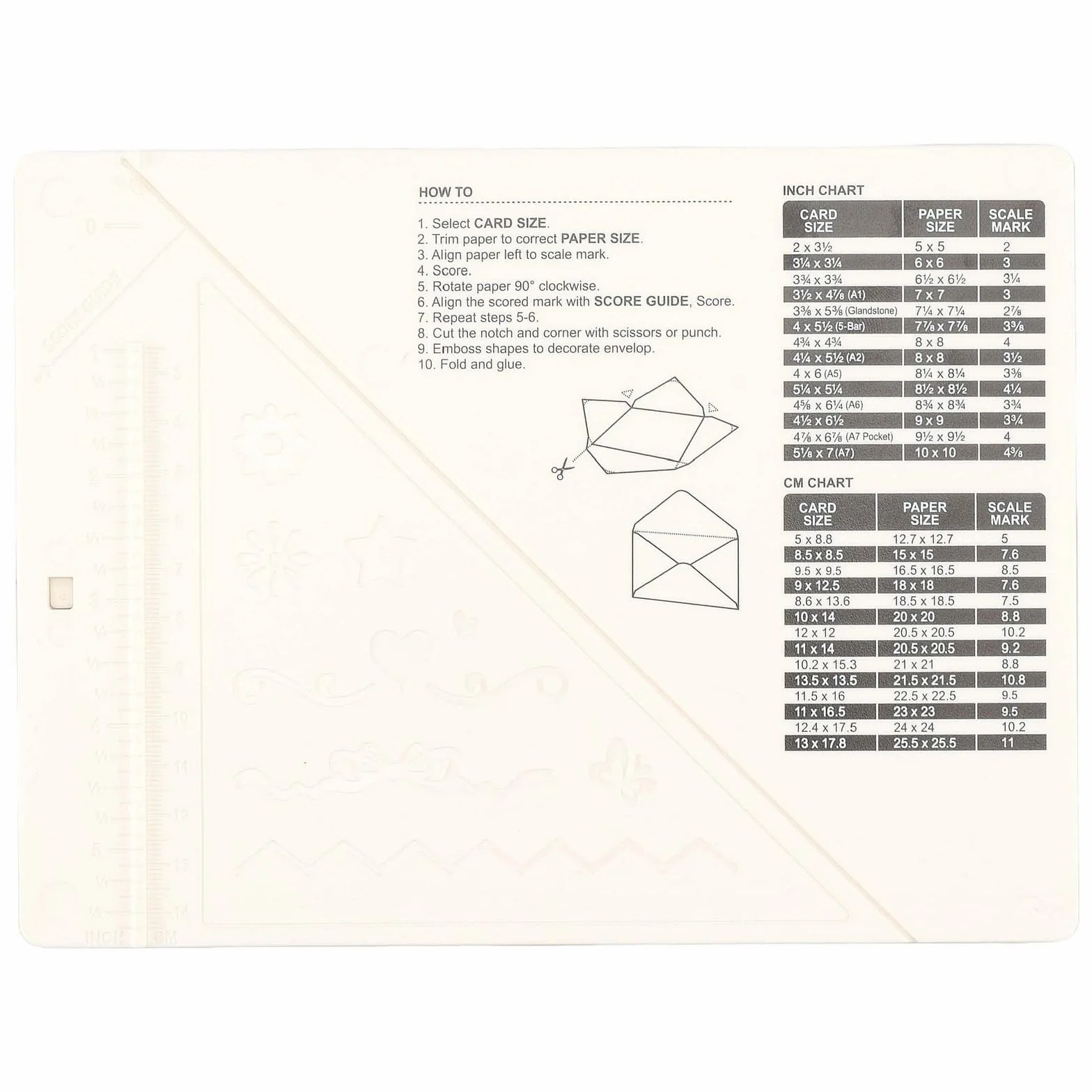 Vaessen Creative Kit per Realizzare Biglietti e Buste, con punzonatrice in plastica/Acciaio, Grigio