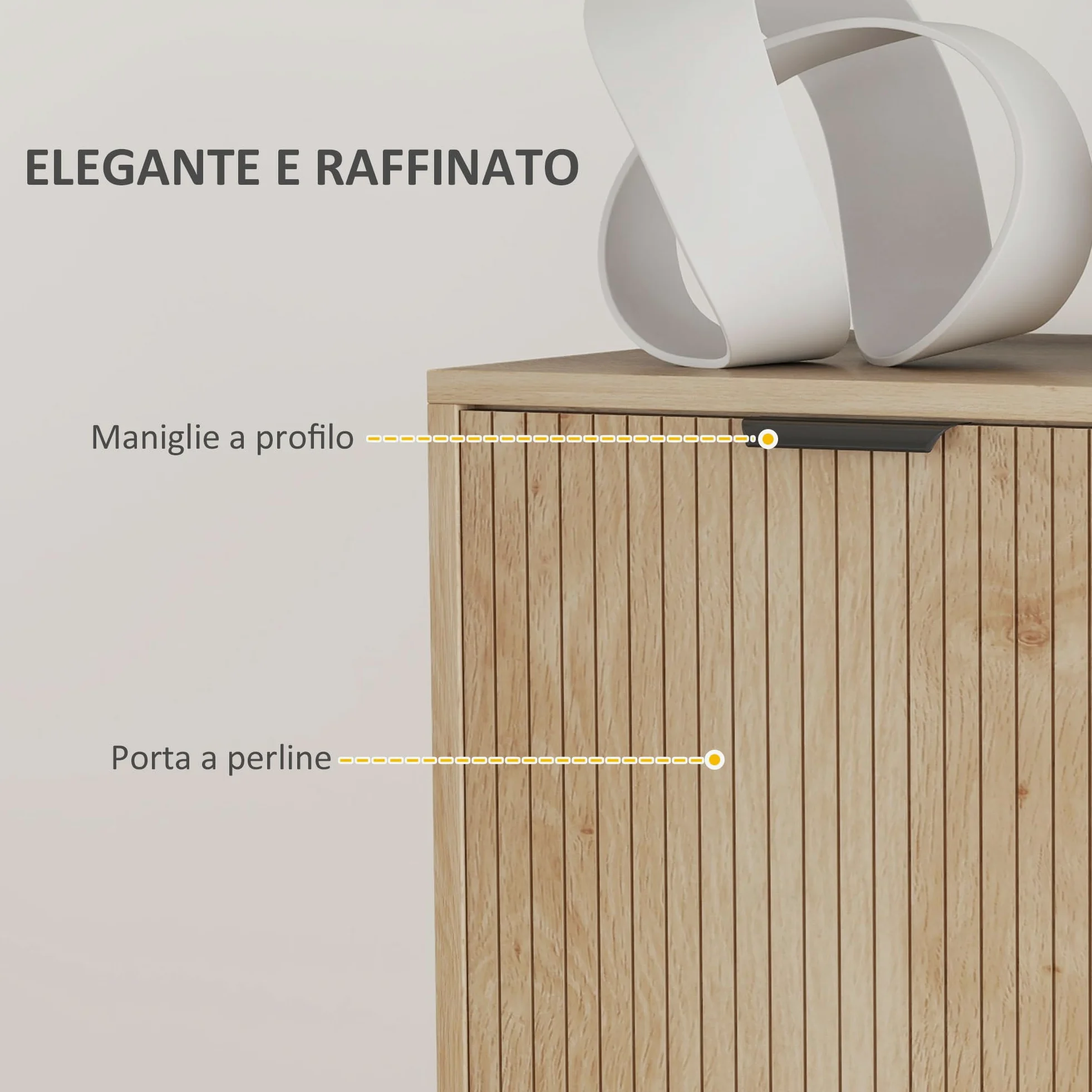 HOMCOM Mobiletto Multiuso a 2 Livelli con Ripiano Regolabile su 3 Livelli, Mobile Contenitore con Gambe in Legno di Pino, per Soggiorno e Camera da Letto, 78x40x77.5 cm, Color Rovere