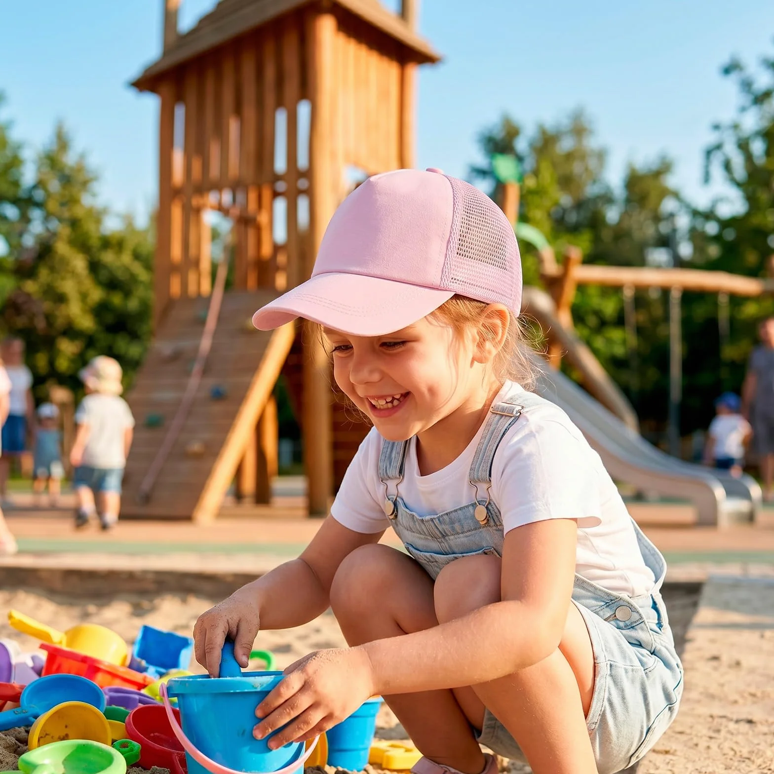 Cappello da sole per bambini UPF50, leggero e traspirante, misura regolabile, per 3-8 anni, circonferenza della testa 51-54 cm, per attività scolastiche (viola/rosa/grigio chiaro/cachi)