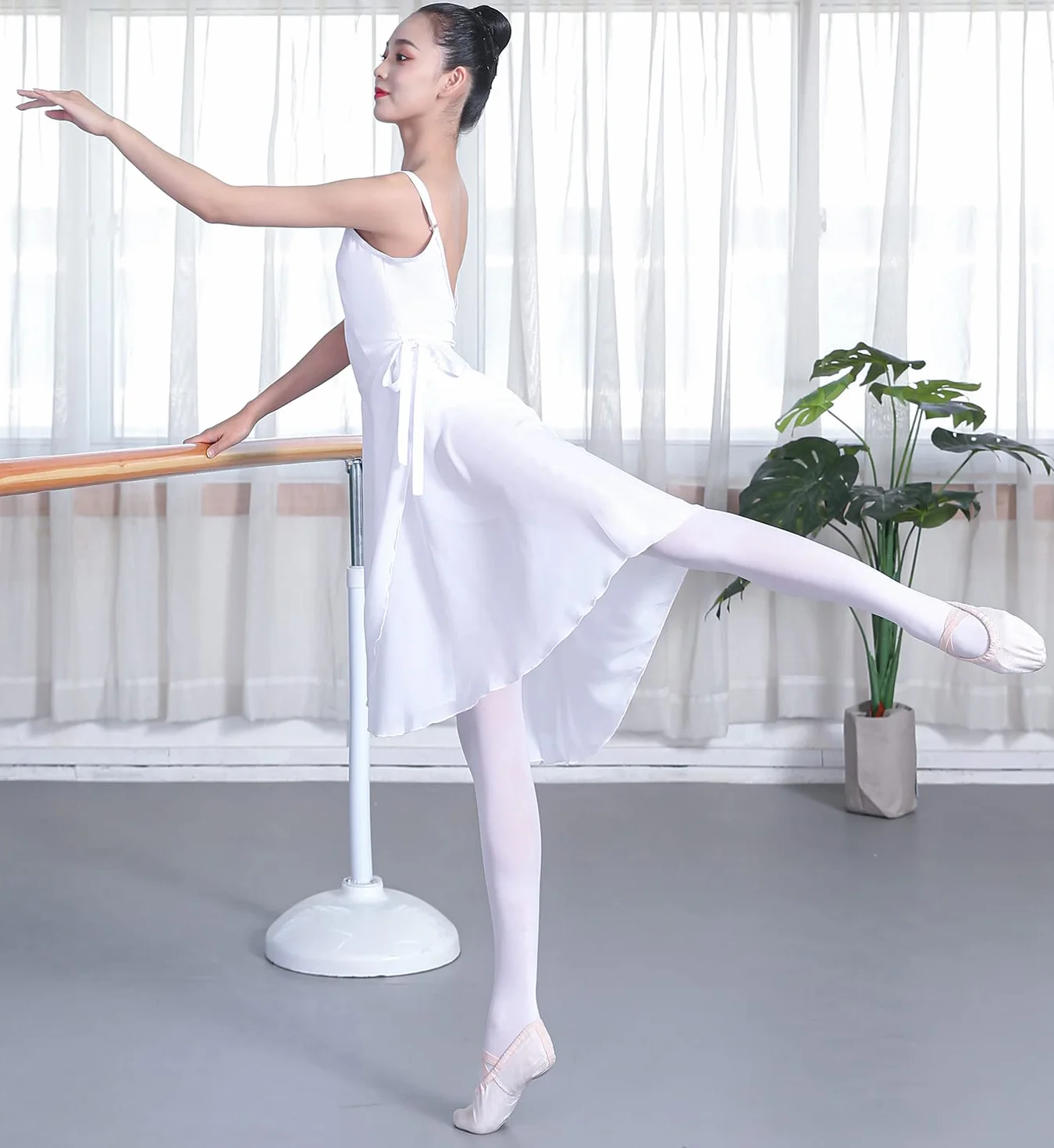 HOEREV Donna Sheer Pannello Esterno dell'involucro Balletto Balletto Gonna Danza Dancewear