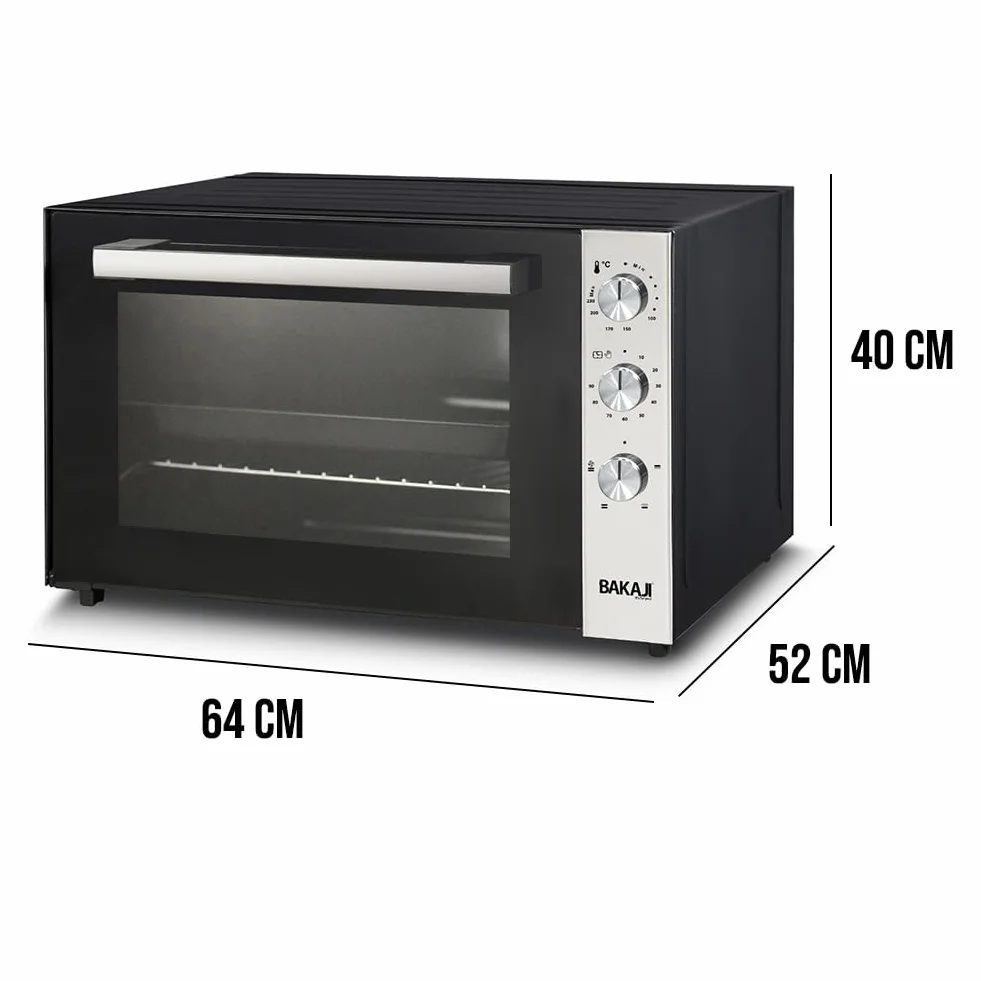 Forno Elettrico Ventilato 70 Litri 2500W Temperatura Regolabile 250° Acciaio Timer