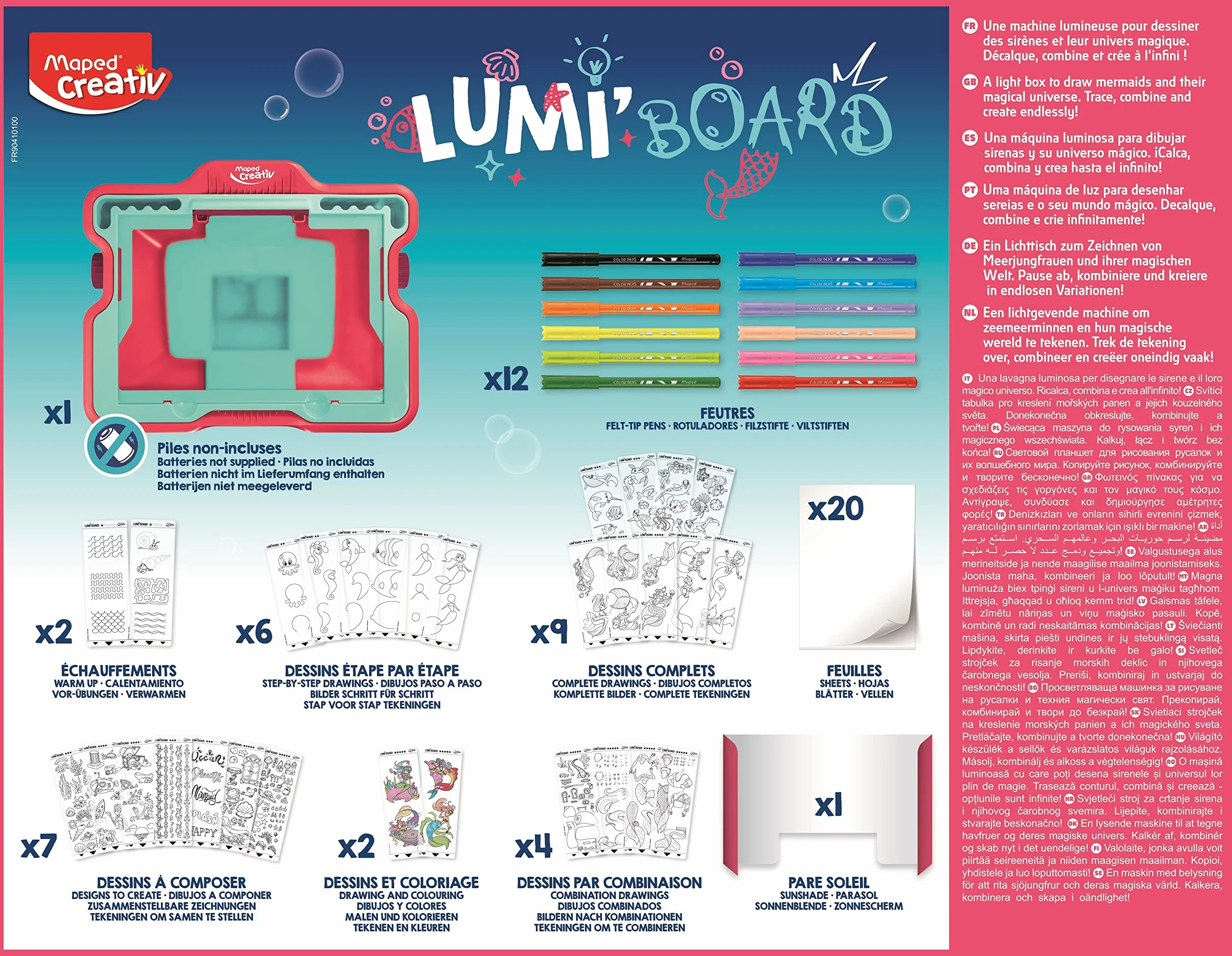 Maped Creativ Lumi'Board Macchina da disegno illuminata Lavagna bambini 4+