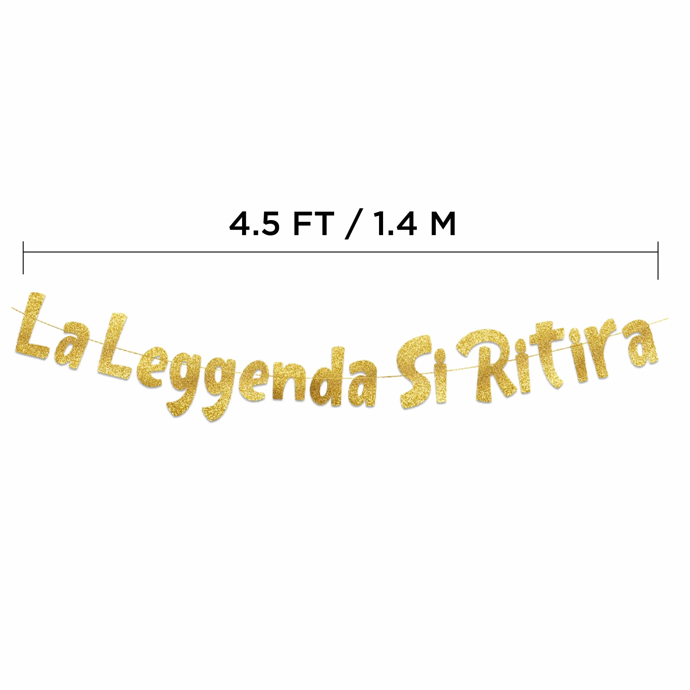 Striscione Pensionamento "La Leggenda Si Ritira" Oro Glitterato – Gadget Pensione, Decorazioni Divertenti & Regali