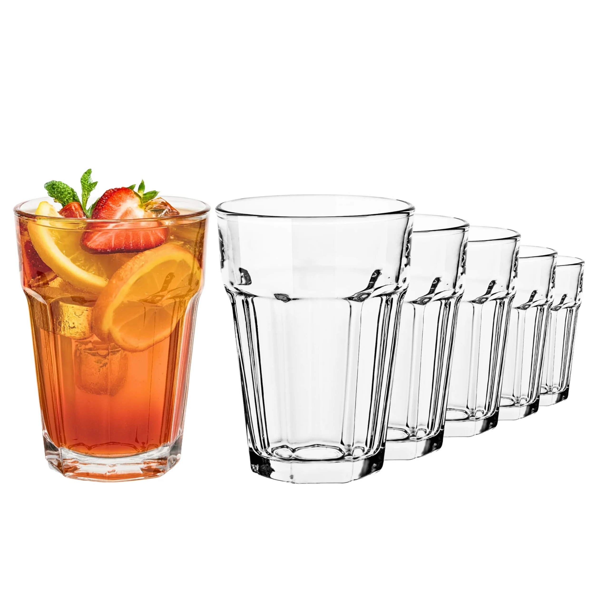 Bicchieri Cocktail 425 ml Caffè Tumbler Vetro Moderni Trasparenti Mojito Smoothie Alva