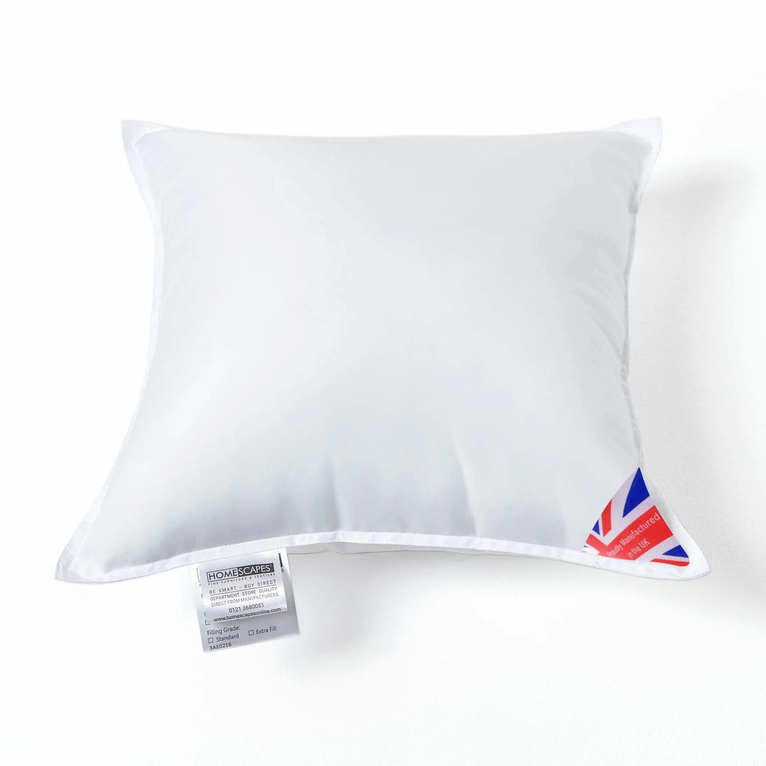 HOMESCAPES Inserti per Cuscino 60x60 cm Set da 4, Super Microfibra, Ipoallergenici, Imbottitura per Cuscino