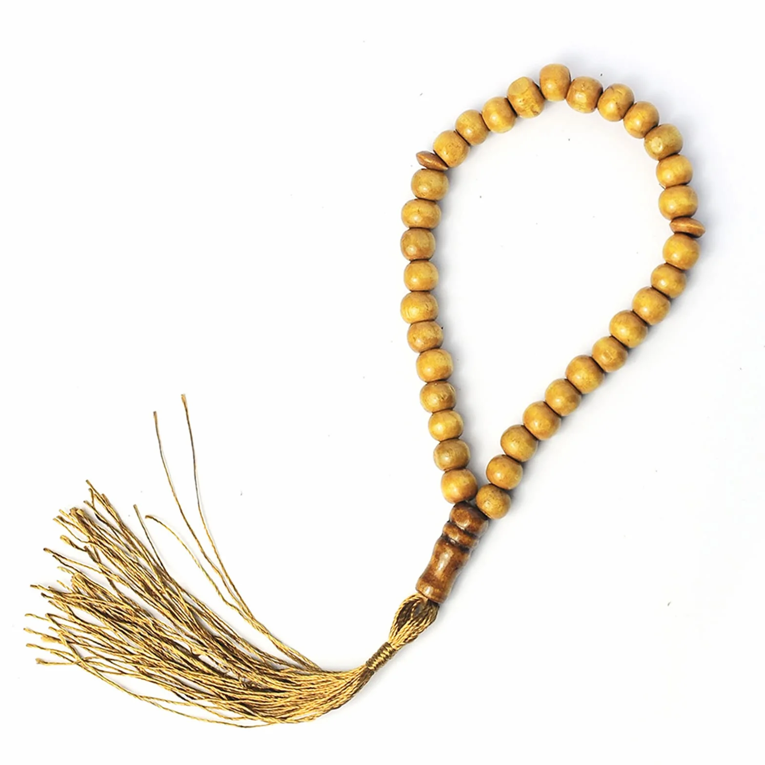 Perline di preghiera musulmane in legno, 8 mm, 33 rosario islamico Tasbih - Regalo di compleanno