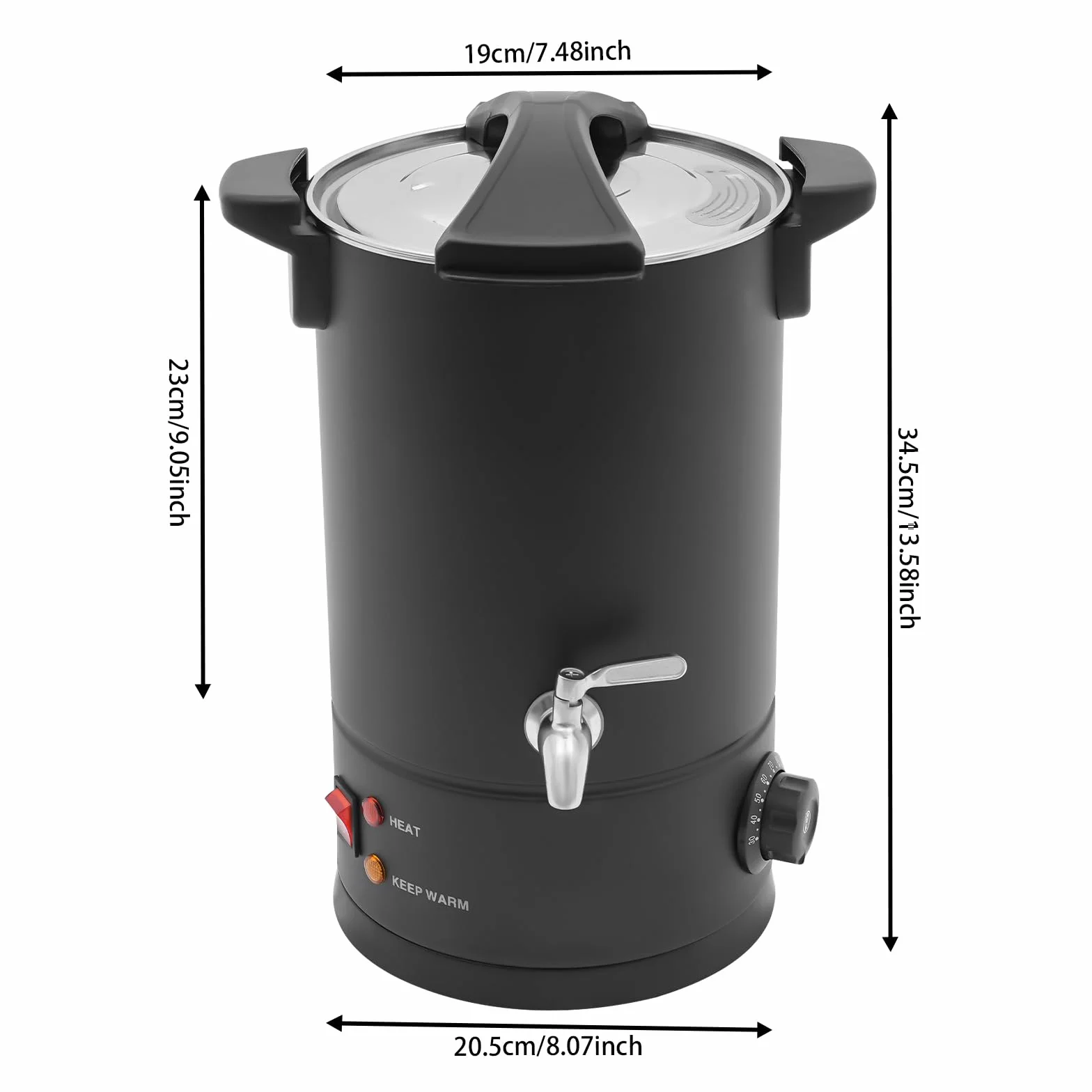 Pentola elettrica per fusione cera 8 litri 1800 W con controllo temperatura 30-110 °C