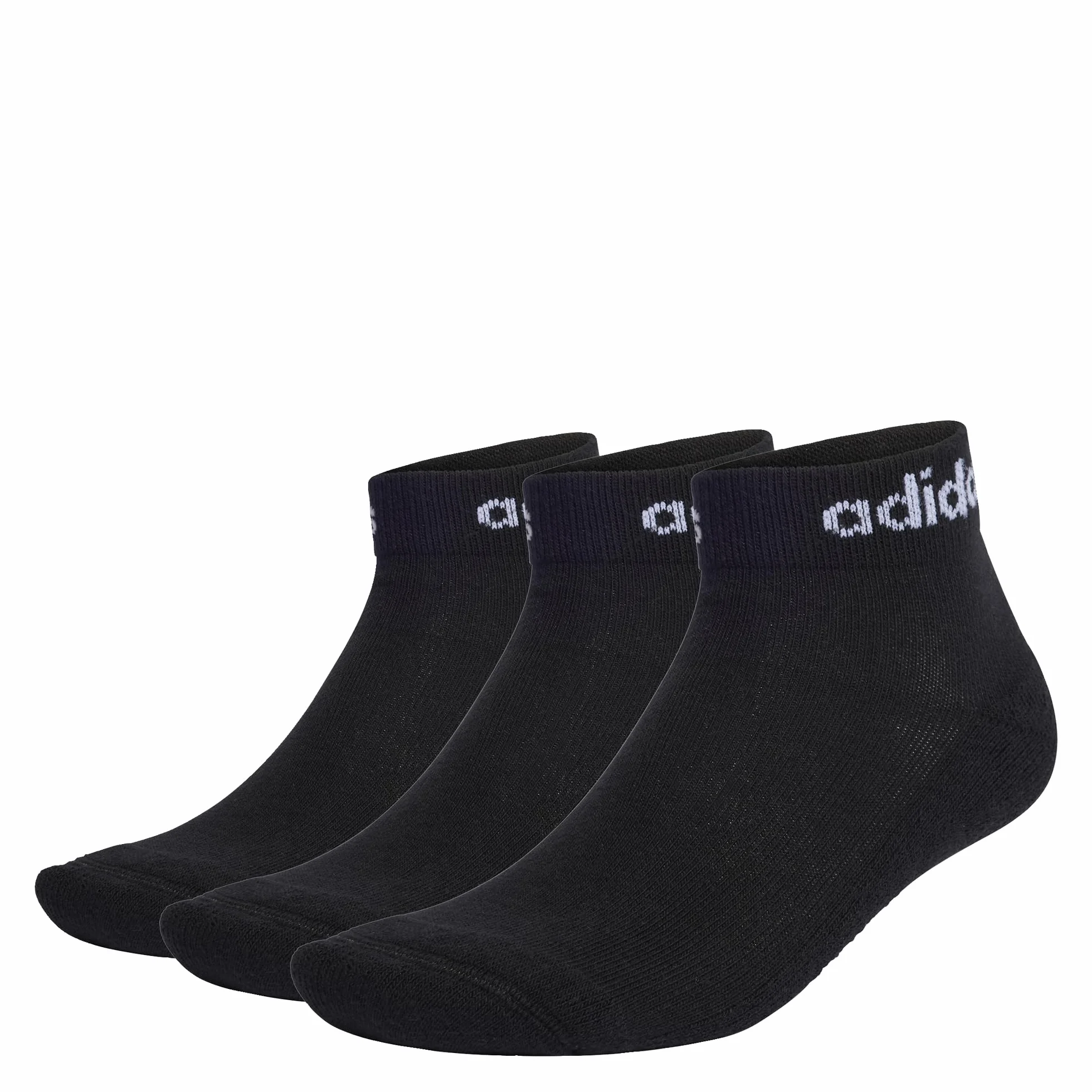 adidas Think Linear Ankle Socks 3 Pairs Calzini alla Caviglia Unisex Adulto