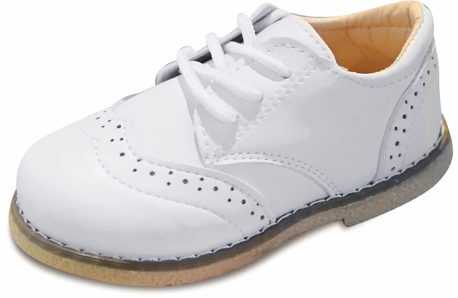 Panegy Scarpe Bambini Bambina in PU Pelle Scarpine Stringate Basse Eleganti Leggere Scarpette Brogue Casual con Suola Moribida per Suola Festa Matrimonio