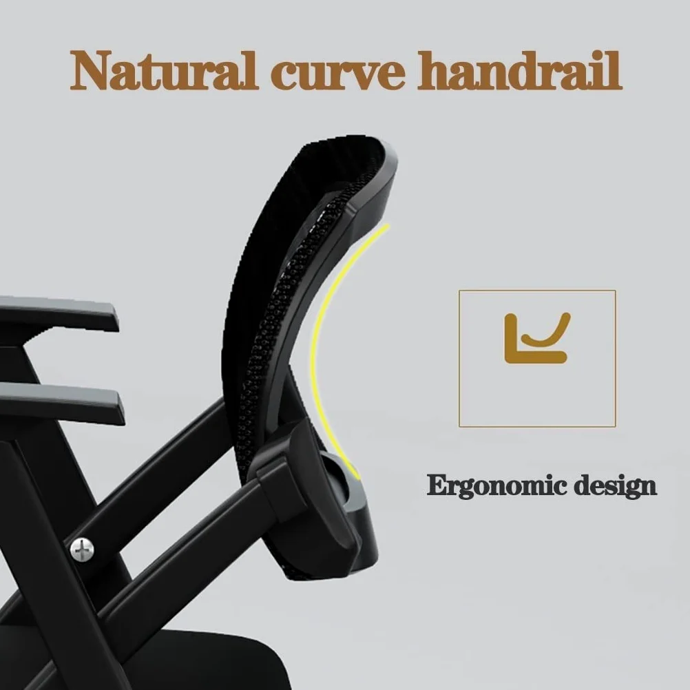 WIGSELBL T up Sedia con lavagnetta in acciaio di alta qualità pieghevole ergonomica sedia da scrivania tablet sedia con scrivania attaccata, capacità 149,7 kg, sedile e schienale imbottiti per sala di