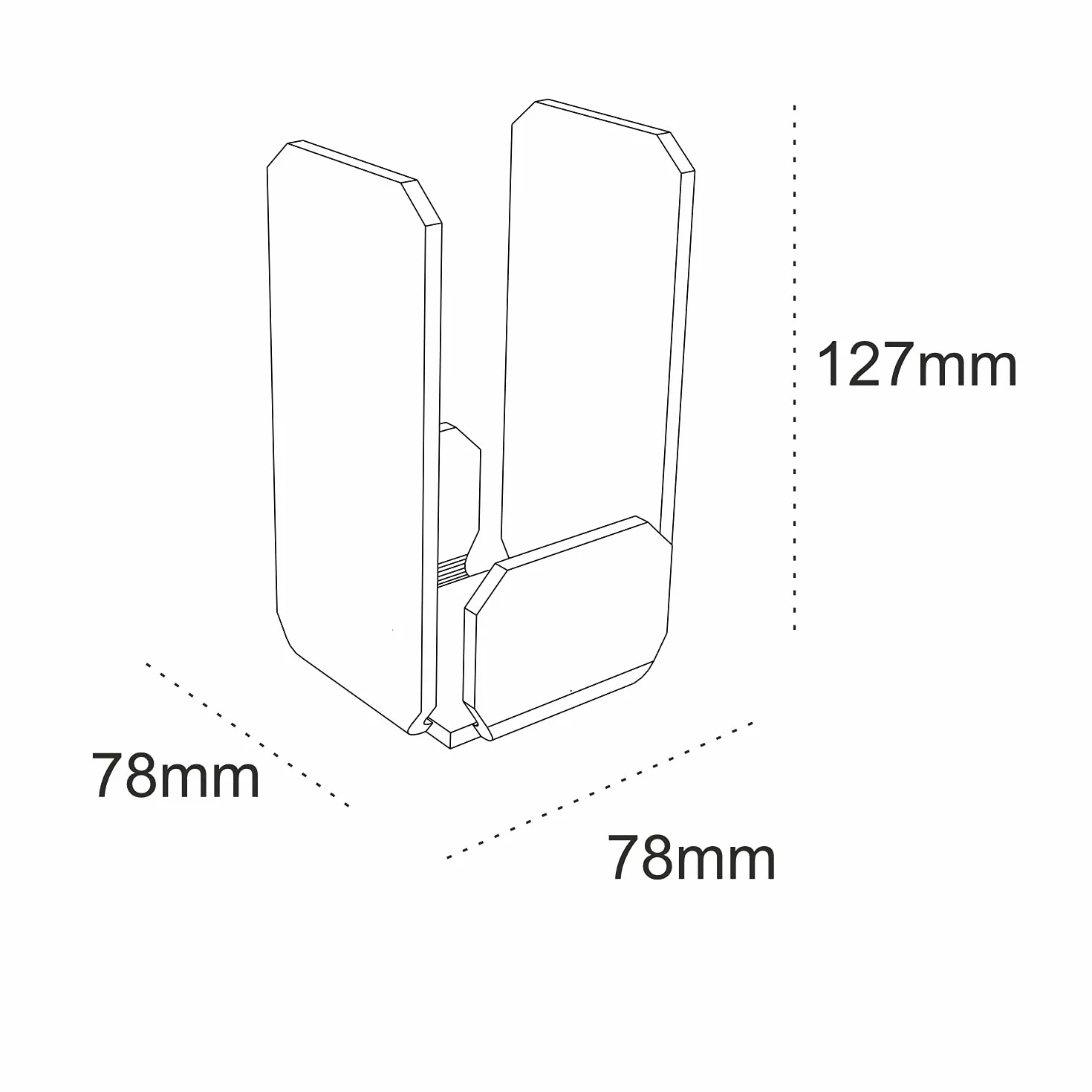 Acrylic Glass Coffee Cup Holder 78x78x127 mm Transparent