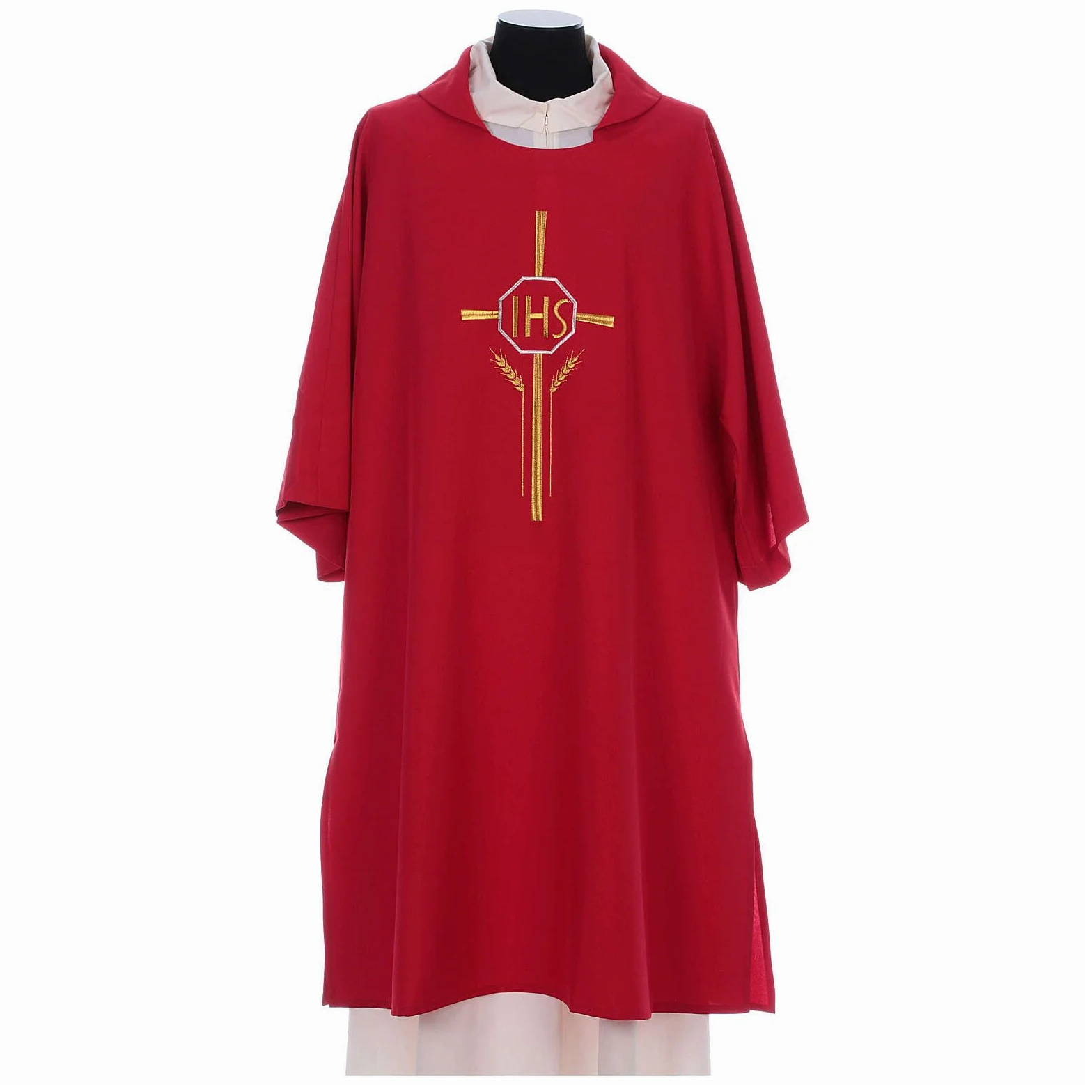 Holyart Dalmatica 100% poliestere croce spighe IHS