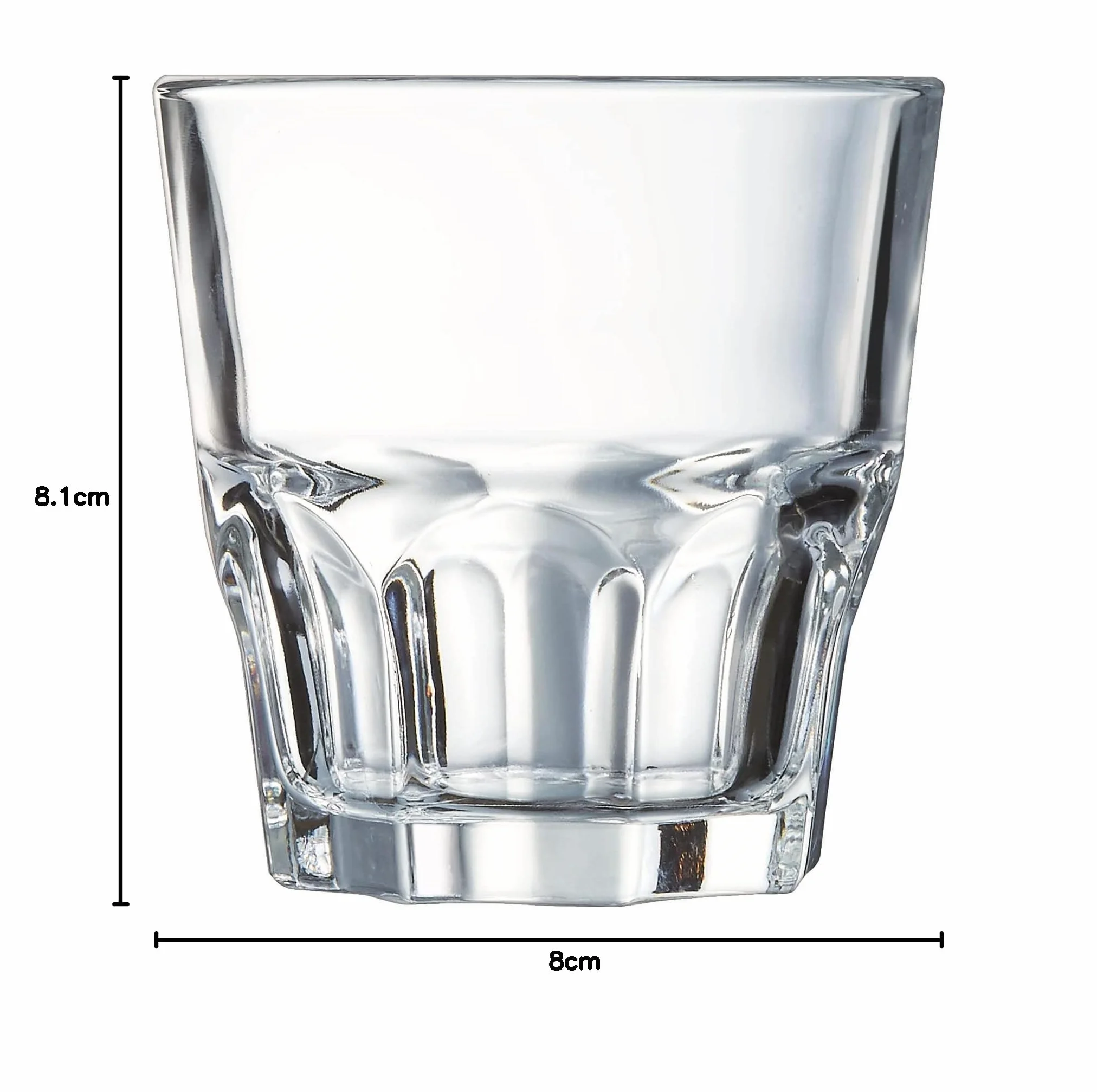 Arcoroc Granity 6 bicchieri bassi 20 cl vetro temperato impilabili cocktail
