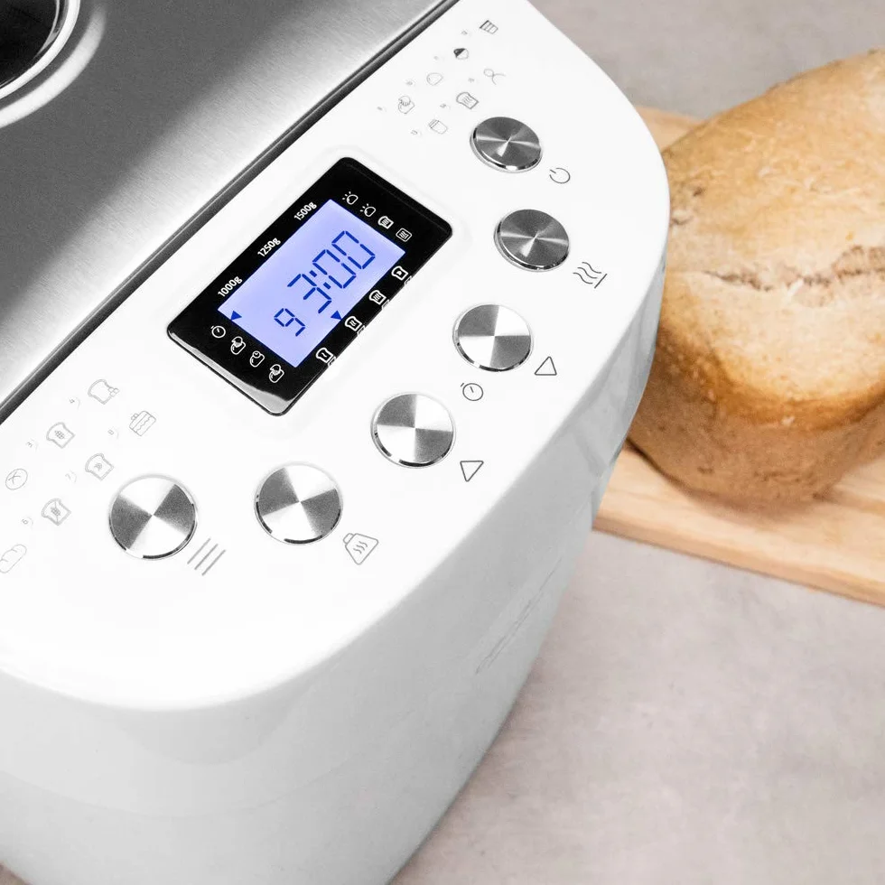 Cecotec Macchina per il Pane Programmi Automatici Bread&Co 1500 Perfectcook. 850 W, 1,5Kg, 15 programmi, 2 resistori, Programmabile 15ore, lavabile lavastoviglie, 3 Livelli di Tostatura, Display LCD