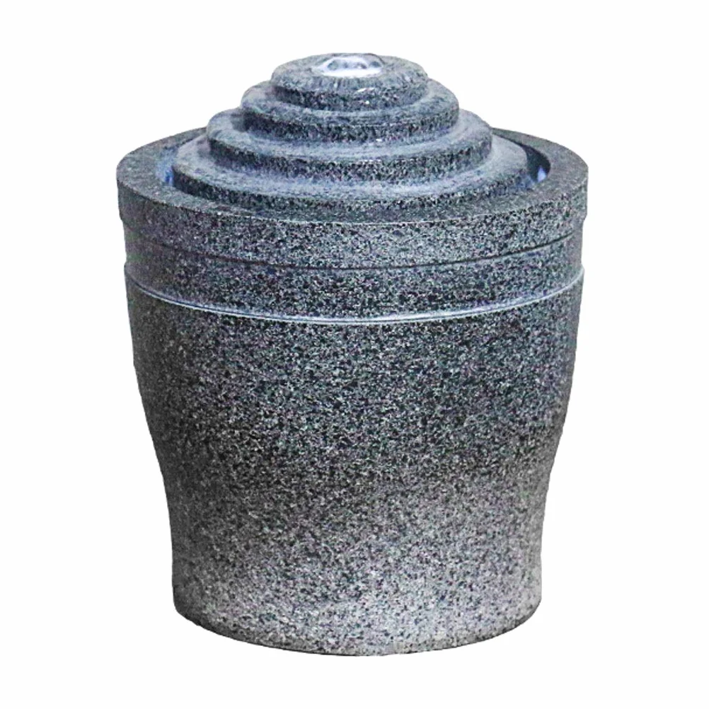 Fontana da Interno/Fontana d'Acqua Fontana da Giardino per Interni Ed Esterni Decorazione Domestica Fontana da Tavolo con Pompa Altezza 4,3", Fontane da Tavolo Grigie