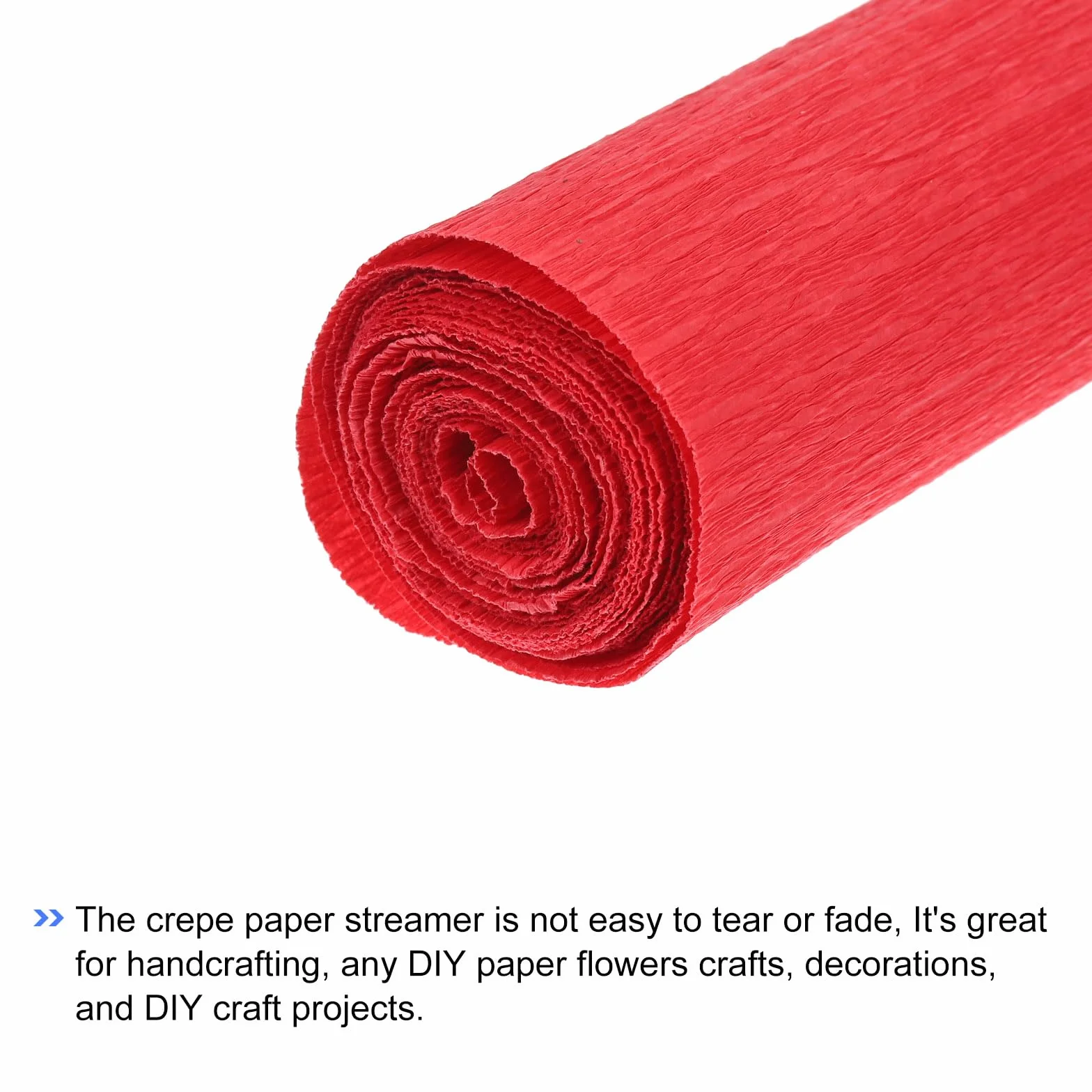 Rotolo di Carta Crespa 8,2 Piedi x 10" Rosso per Decorazioni Matrimonio e Festival