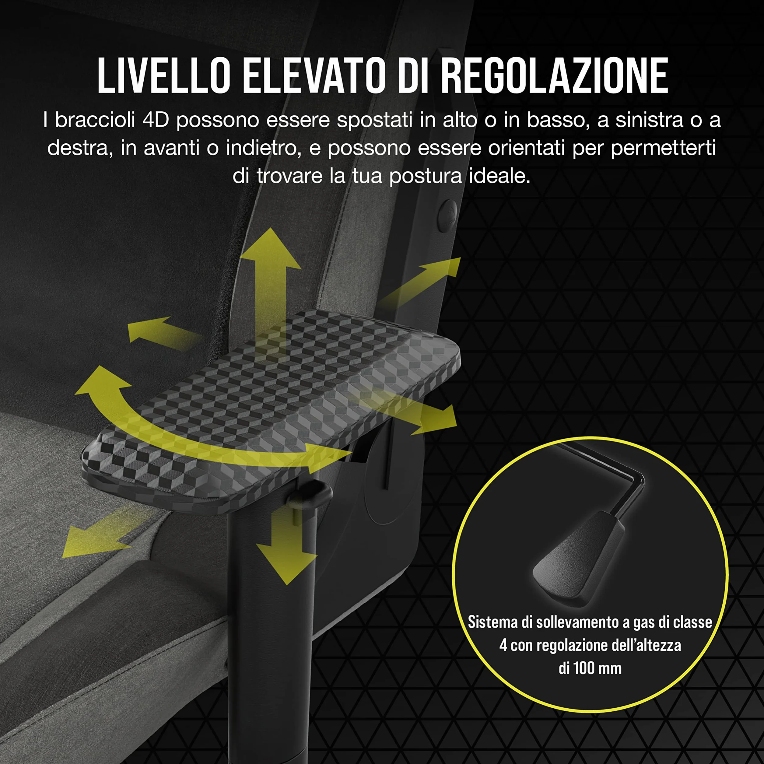 Corsair T3 RUSH Fabric Sedia da Gioco, Tessuto Morbido Traspirante, Cuscino Cervicale Regolabile, Supporto Lombare Memory Foam, Grigio Carbone