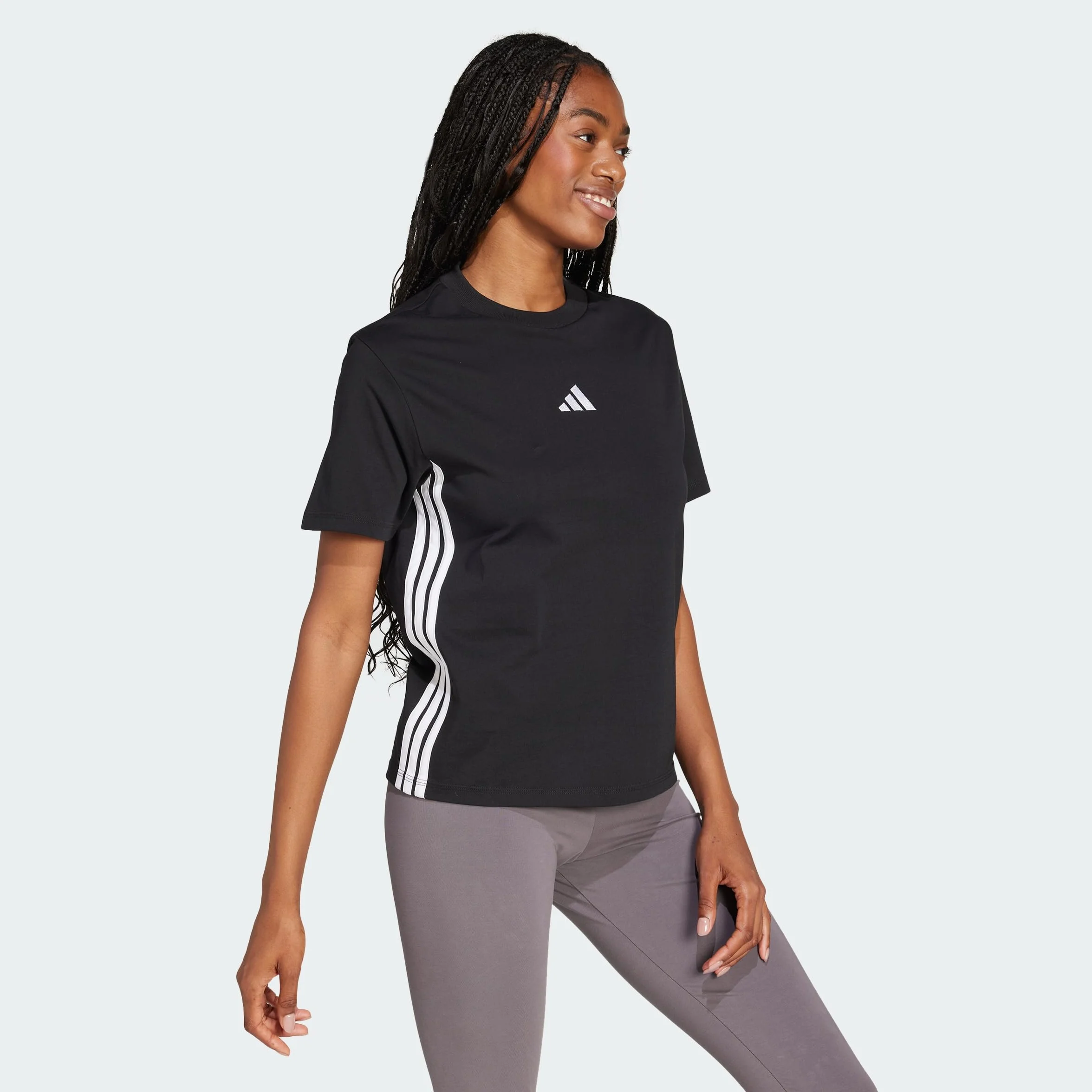 adidas Women Essentials Maglietta Cotone 3 Strisce
