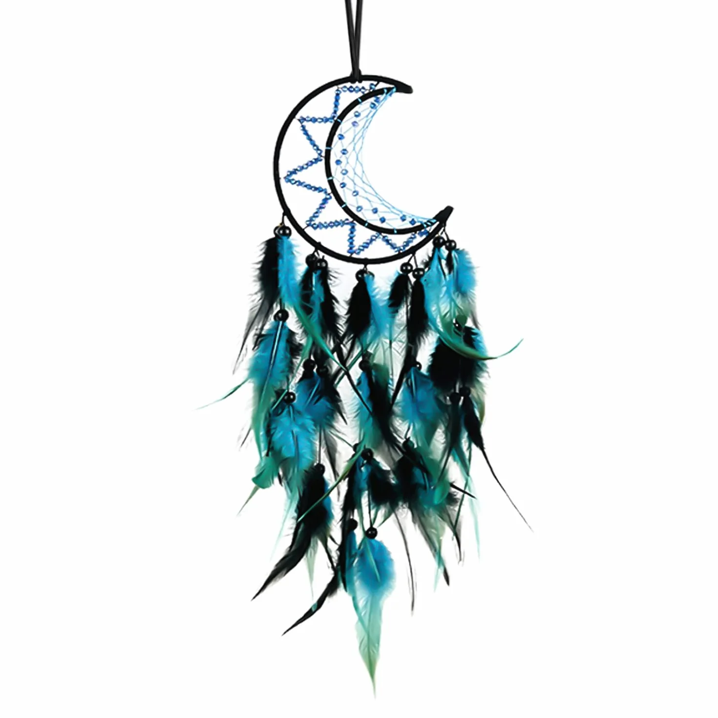 Dream Catcher Piuma Luna Ciondolo Decorativo Fatto a Mano Retrò
