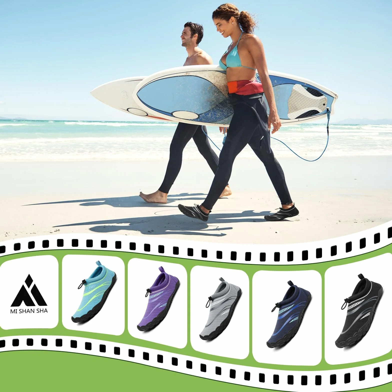 Mishansha Scarpe Scoglio Uomo Donna - Scarpette da Acquatiche per Immersione Mare Spiaggia - Traspiranti Antiscivolo Asciugatura Rapida