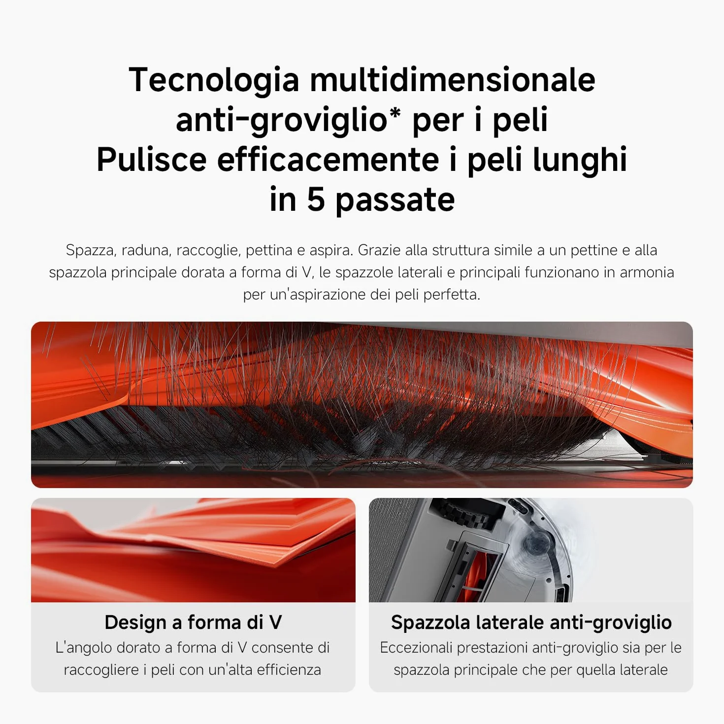 XIAOMI Robot Vacuum H40, Aspirapolvere e Lavapavimenti all-in-one, Potenza di Aspirazione 10.000Pa, Mappatura ad alta precisione con LDS, Ideale per Tappeti a Pelo Corto e Pavimenti Duri
