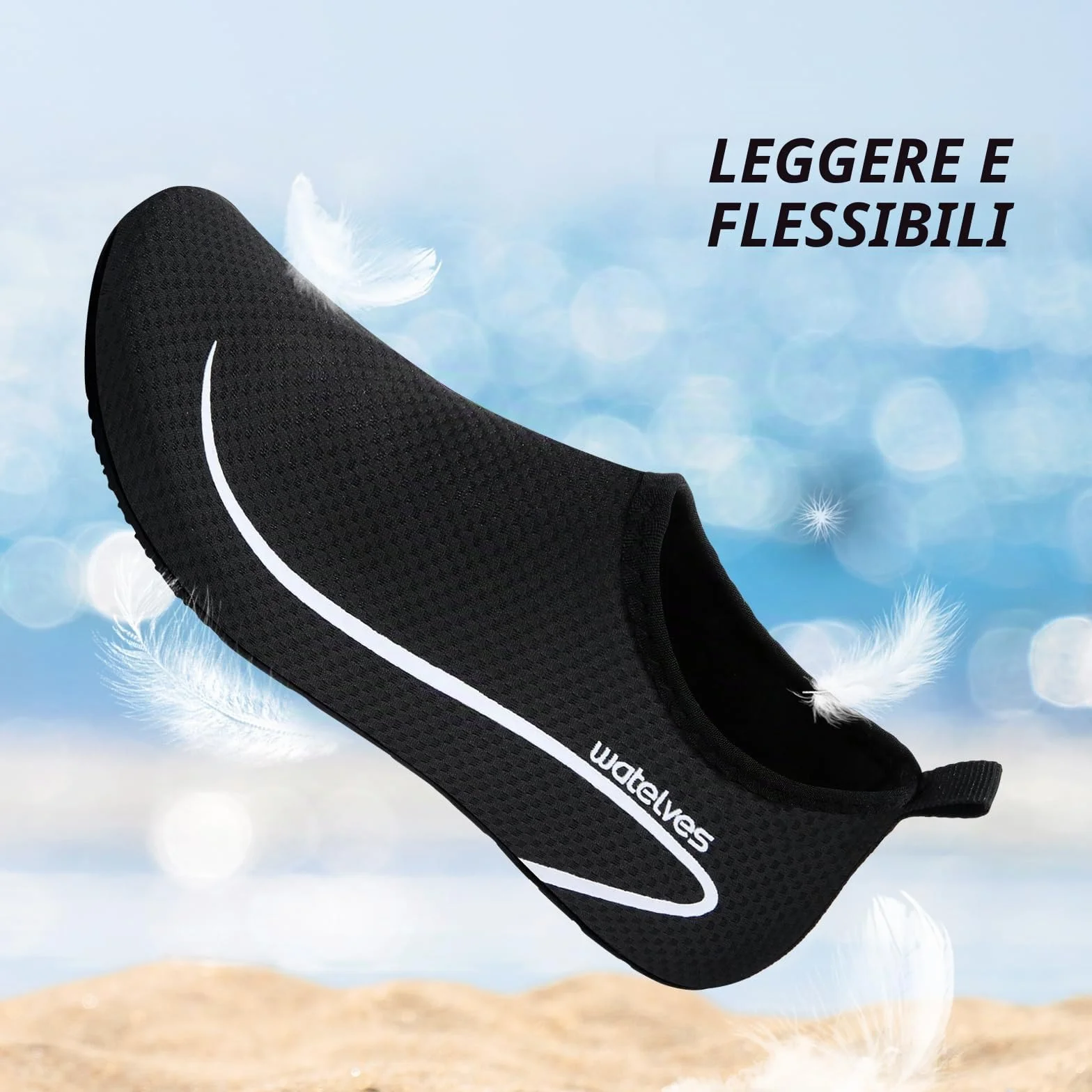 WateLves Scarpe da Scoglio Asciugatura Rapida Antiscivolo Spiaggia Snorkeling Unisex
