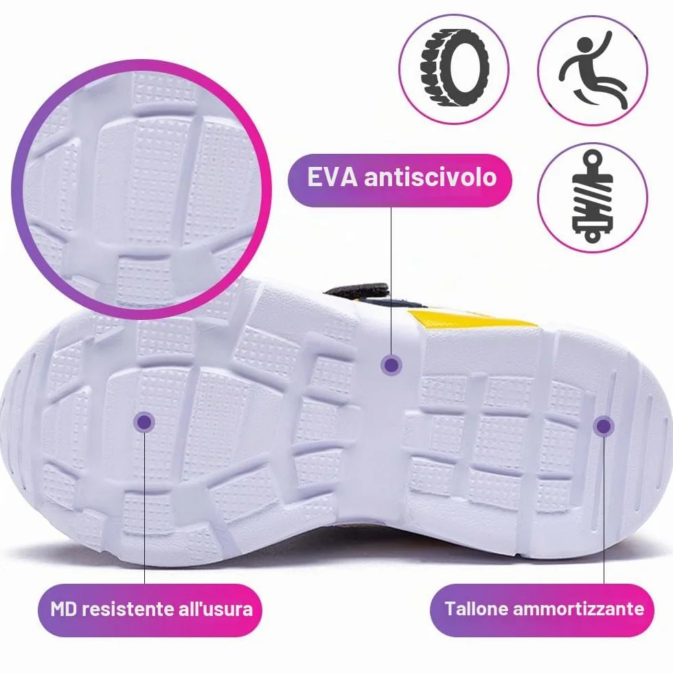 Scarpe da Ginnastica Bambini Leggere Traspiranti Antiscivolo Sneaker Unisex Estate