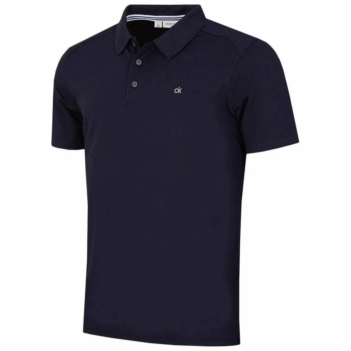 Calvin Klein Polo da Golf da Uomo Campus a 3 Bottoni Colletto a Coste