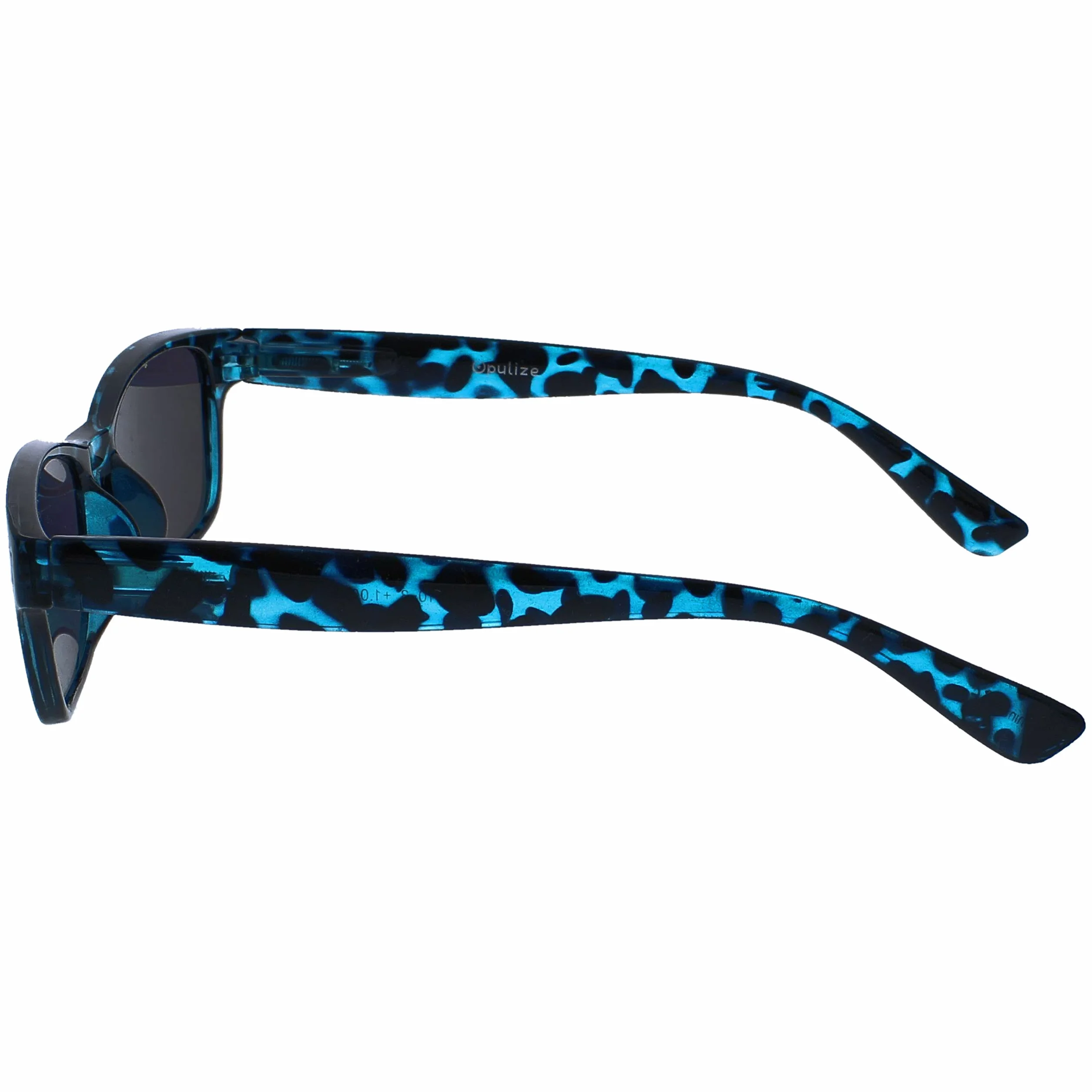 OPULIZE Occhiali Da Lettura Blu Tartaruga UV400 Uomo Donna +2,50