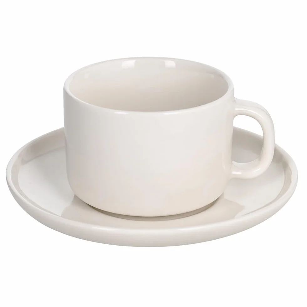 Tognana Edge 6 Tazze Caffè New Bone China Bianco 90 cc