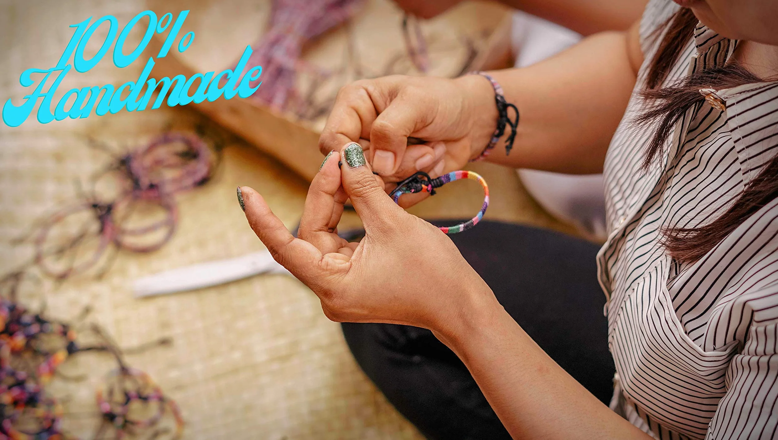 Nami Braccialetto Surfer Boho Donna Uomo Accessori Fatti a Mano Impermeabile Regolabile