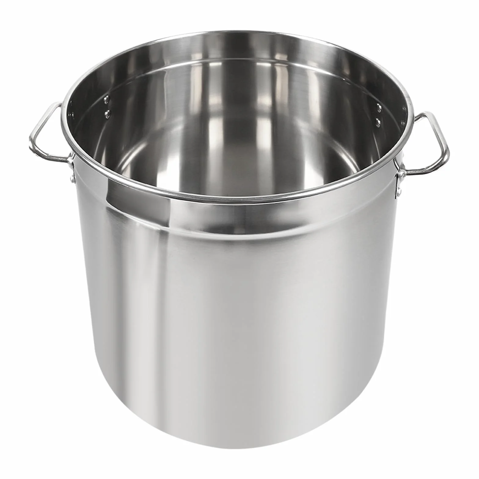 Pentola da 50 litri per gastronomia, in acciaio inox, con coperchio per fornelli a gas elettrici, a induzione