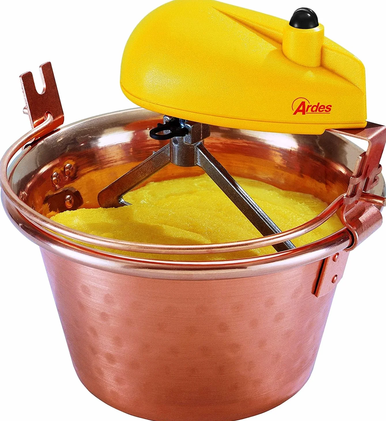 Briconess.com Paiolo elettrico in rame mescolatore per polenta e marmellate Ardes