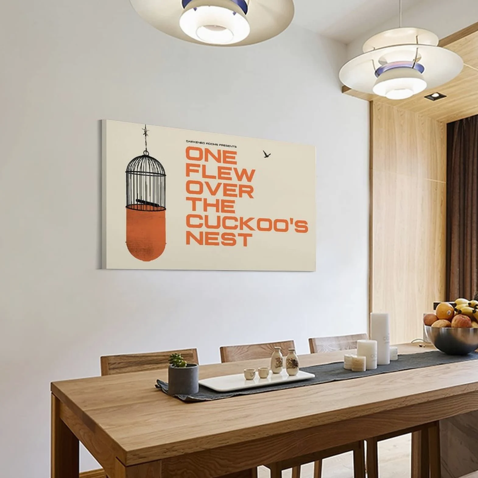 Poster di film commedia classica One Flew Over The Cuckoos Nest, decorazione da parete, per soggiorno, camera da letto, 50 x 75 cm