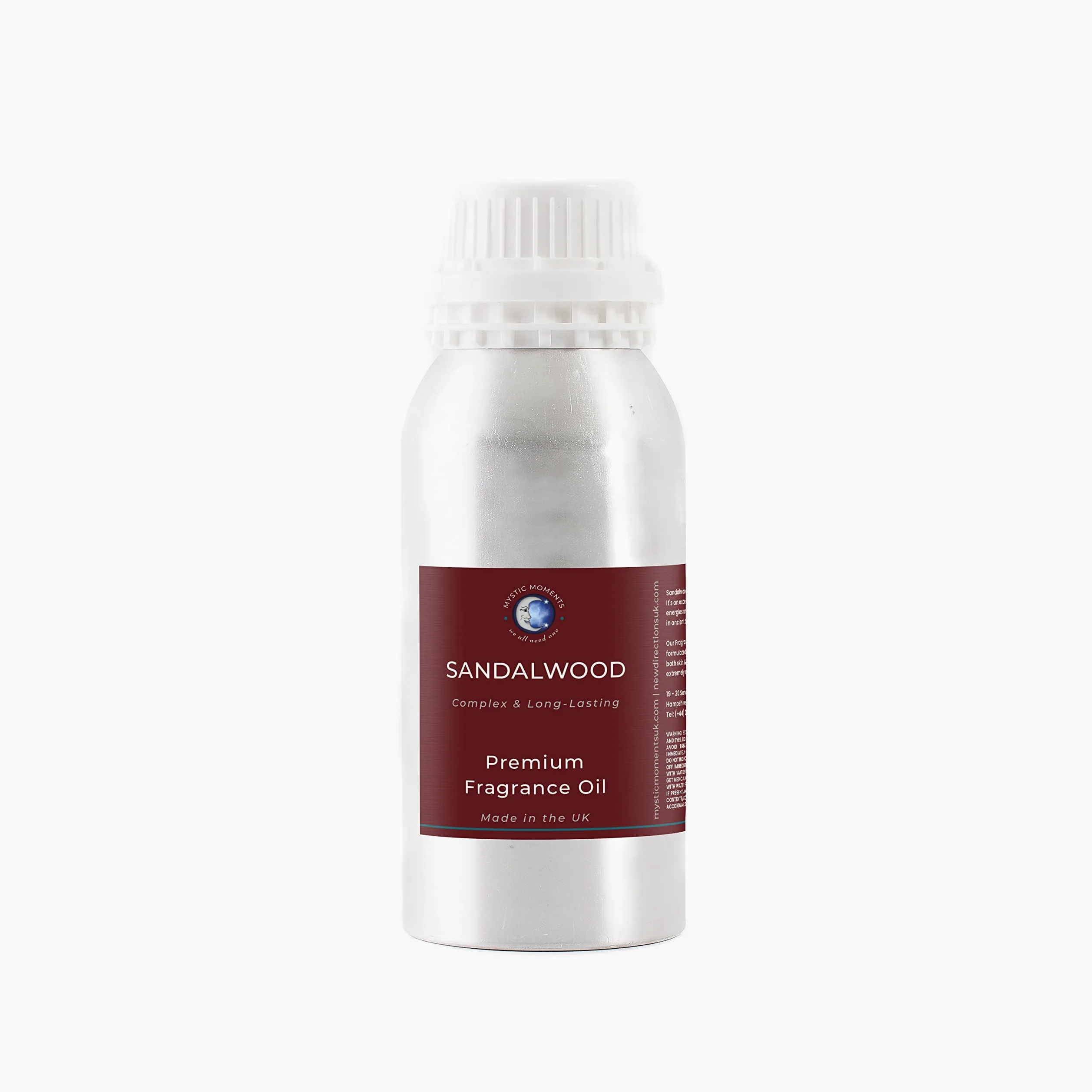 Mystic Moments Olio profumato al legno di sandalo, 500 g, perfetto per saponi, candele, bombe da bagno, bruciatori, diffusori e articoli per la cura della pelle e dei capelli