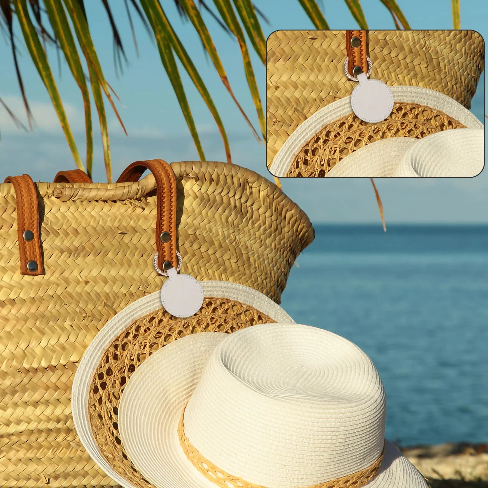 LUTER 2 pz Fermaglio per Cappello da Viaggio, Lega Clip Porta Cappello da Borsa Magnete Clip per Cappello Anti-Smarrimento Clip Magnetica per Cappello da Borsa Compagno Cappello (Bianco, Rotondo)