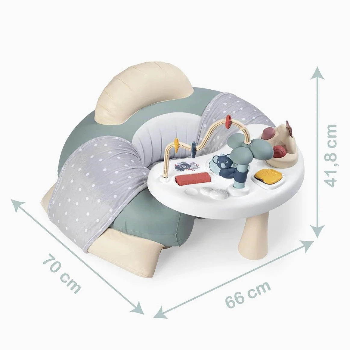 Smoby Little Smoby Poltrona Attività, 7600140103, +6 Mesi, per Iniziare a Stare Seduti Divertendosi, Tavolino Attività