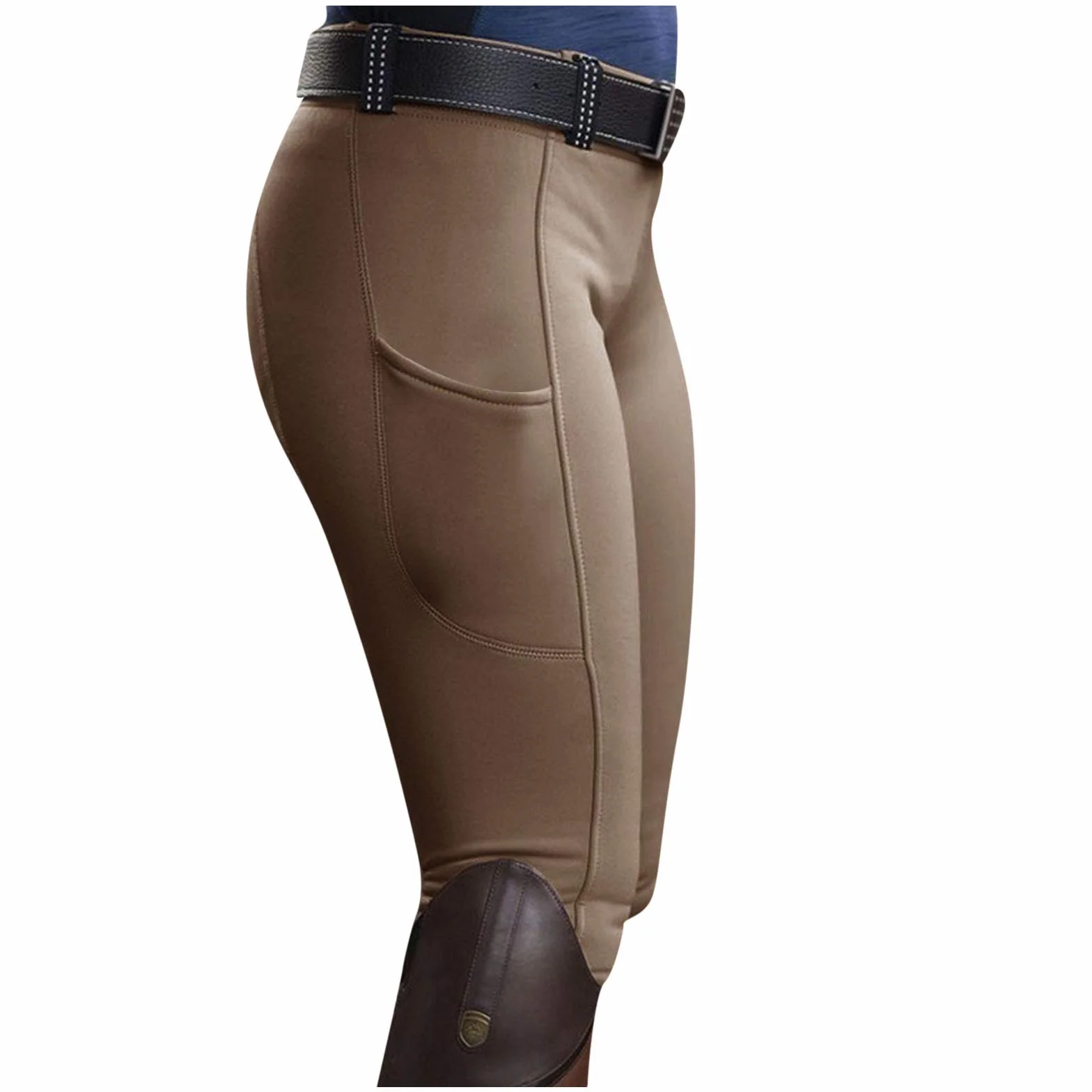 Leggings equitazione donna vita alta vestibilità stretta traspiranti asciugatura rapida con tasche S-Xxl