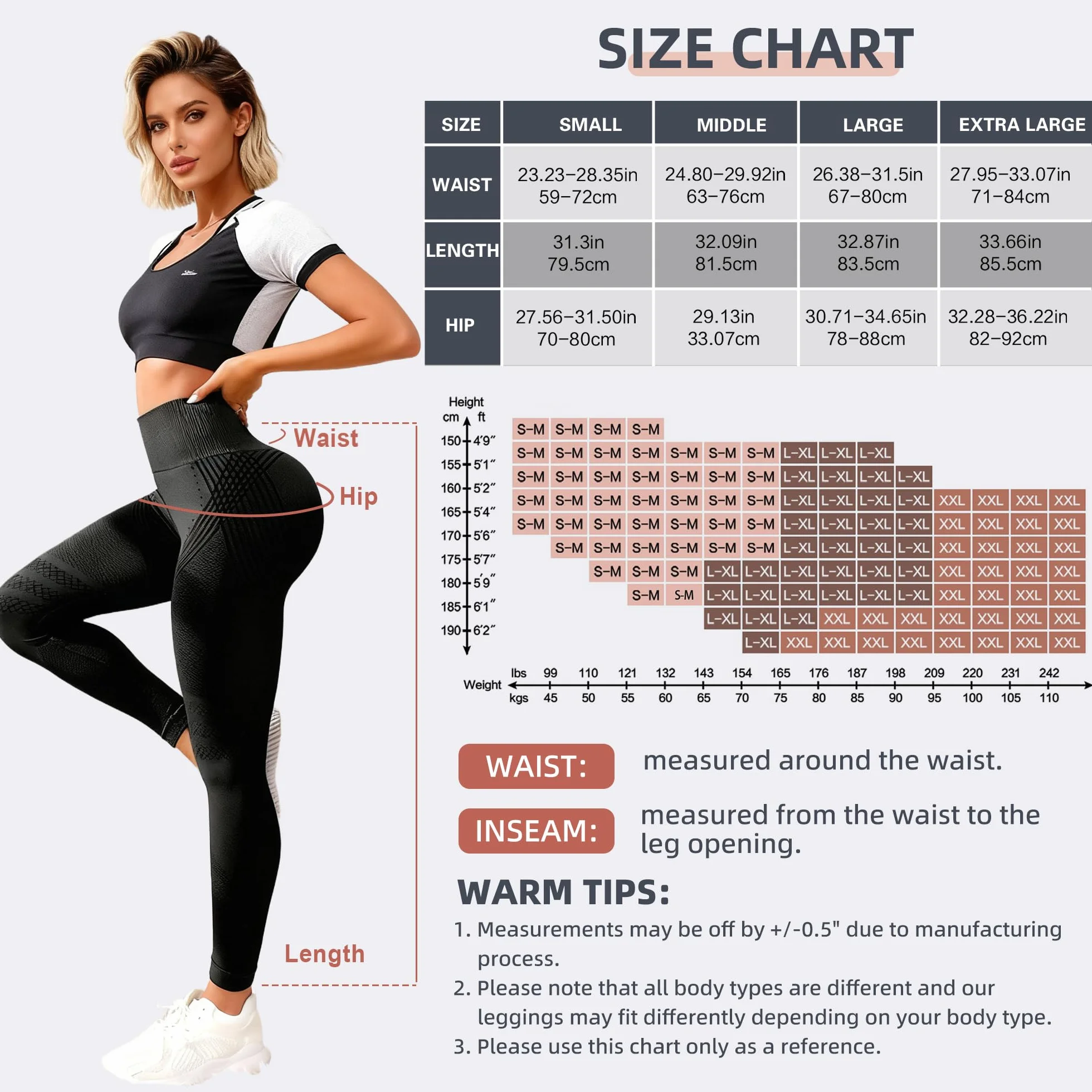 Leggins Anticellulite Donna Compressione Push Up Vita Alta Opachi Yoga Fitness