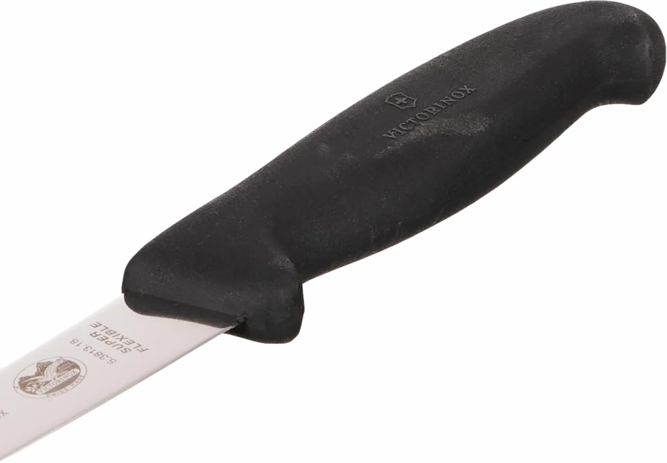 Victorinox, coltello per sfilettare il pesce Fibrox, lama flessibile da 18 cm in acciaio inox, manico antiscivolo, nero