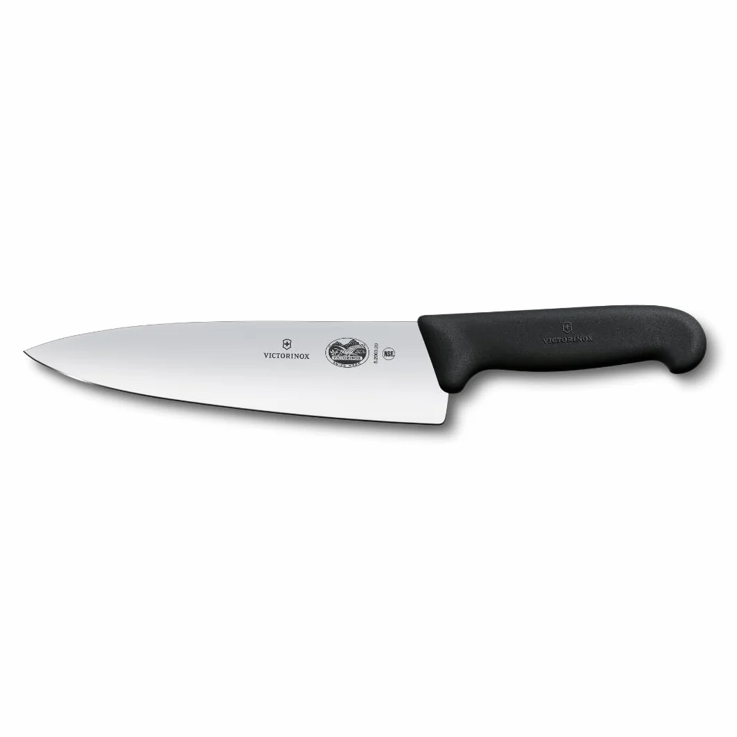 Victorinox 5.2063.20, coltello per sfilettare in acciaio inox da 20 cm, nero, standard