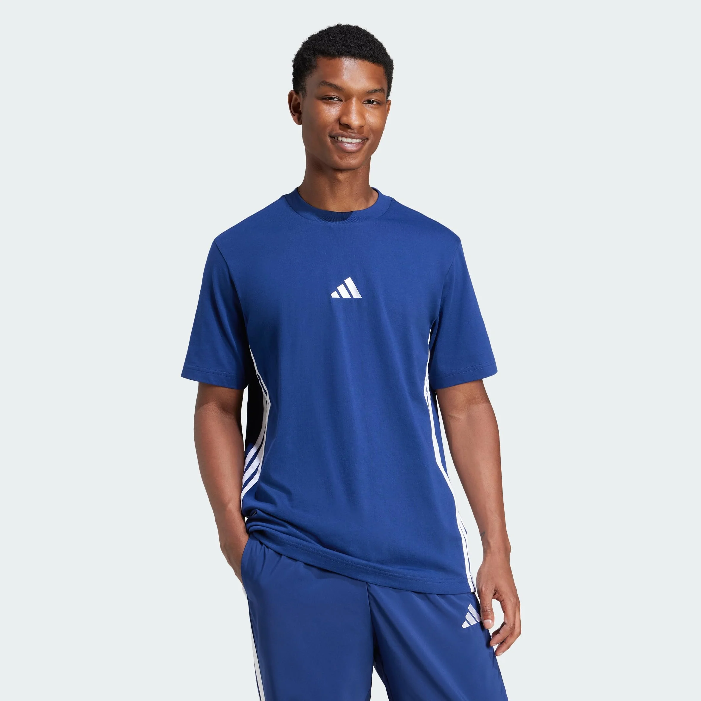 adidas Essentials 3-Stripes Single Jersey Men T-Shirt
