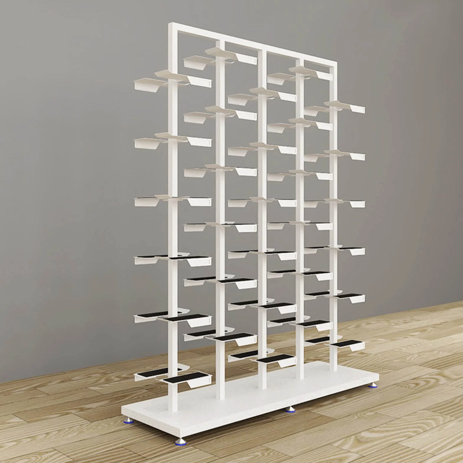Espositori per Negozi di Scarpe Commerciali,Negozio di Abbigliamento Moderno,Scarpiera Grande autoportante,Scaffale per Sneaker in Metallo,Stand per organizzatore di Scarpe per Boutique al d