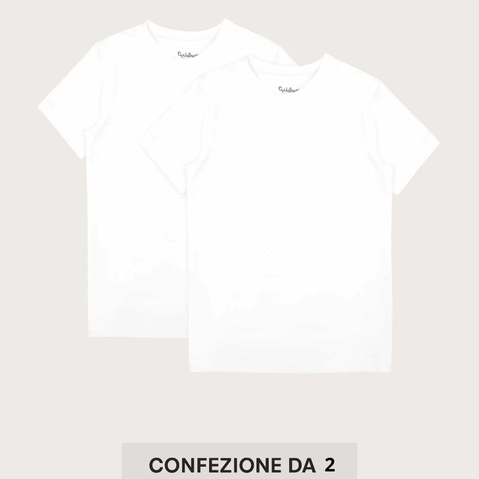Set di 2 Magliette Intime per Bambini 100% Cotone Anallergiche Traspiranti 3-12 Anni