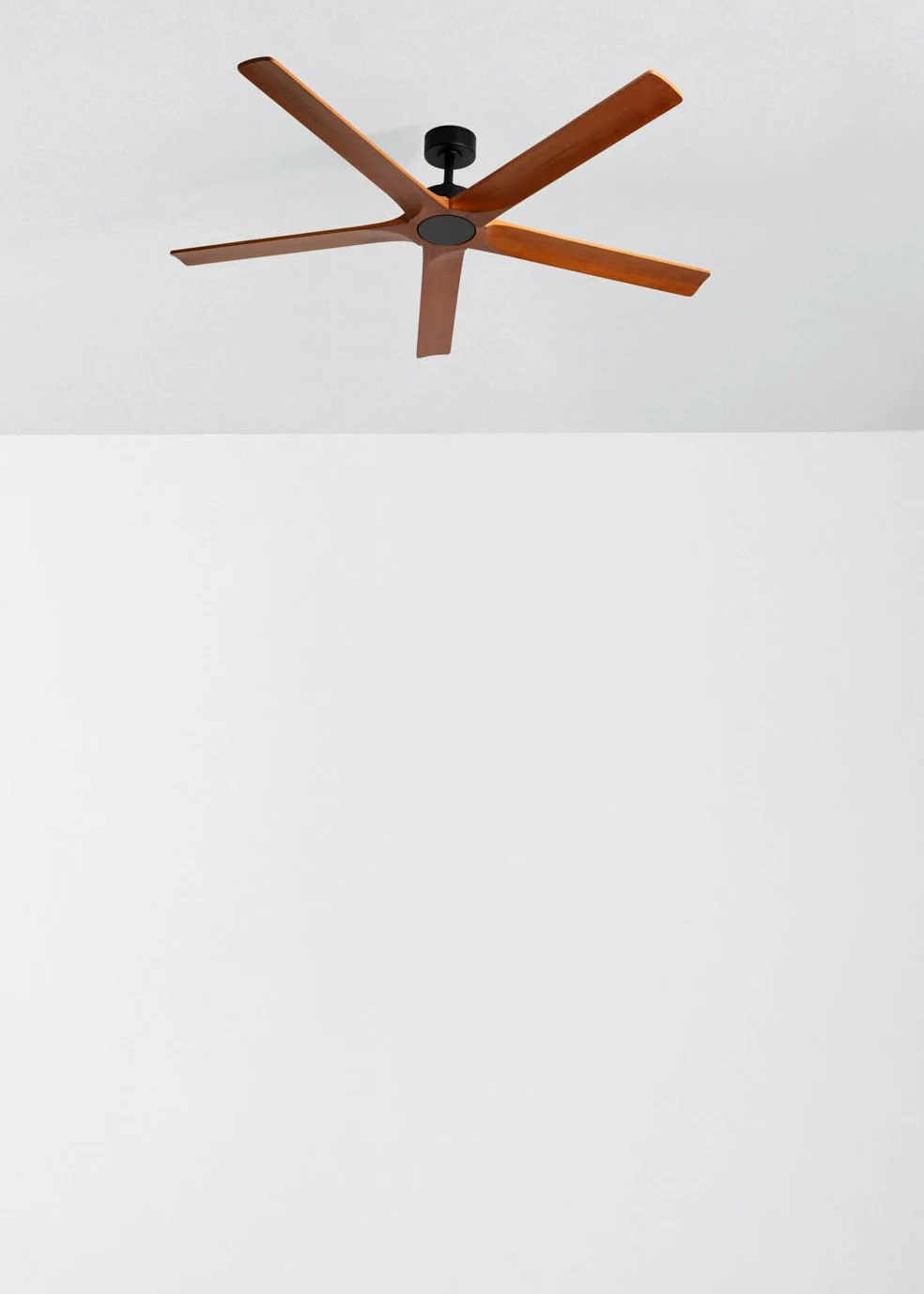 CREATE / WIND INDUSTRIAL WOOD XXL/Ventilatore da soffitto 100% legno con telecomando / 40W, Silenzioso, Ø183 cm, 6 velocità, programmabile, funzione estate-inverno